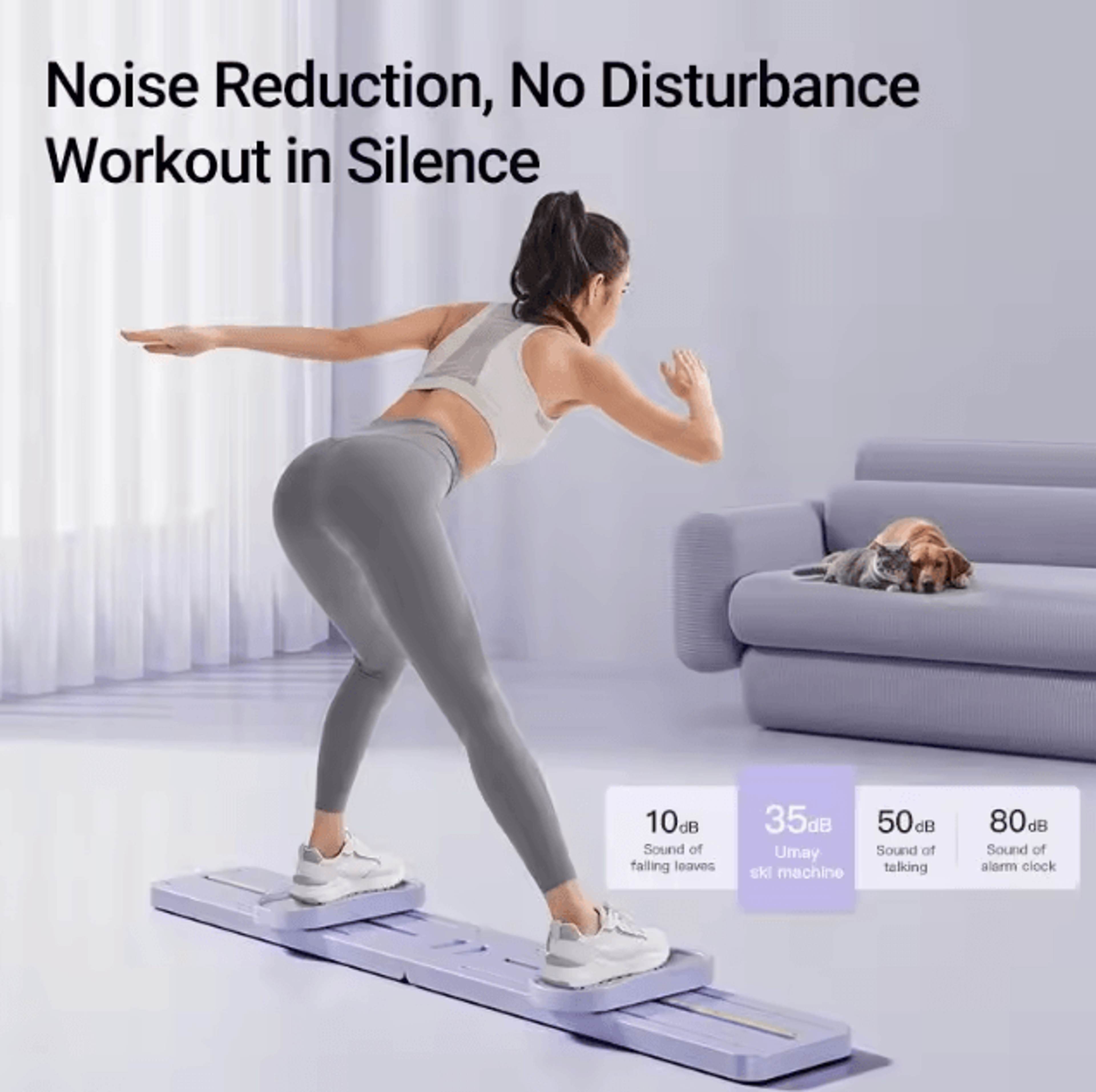 Foldable 3in1 Ski Trainer  Leg Pelvic  Hip Strengthener Home Gym Machine 2