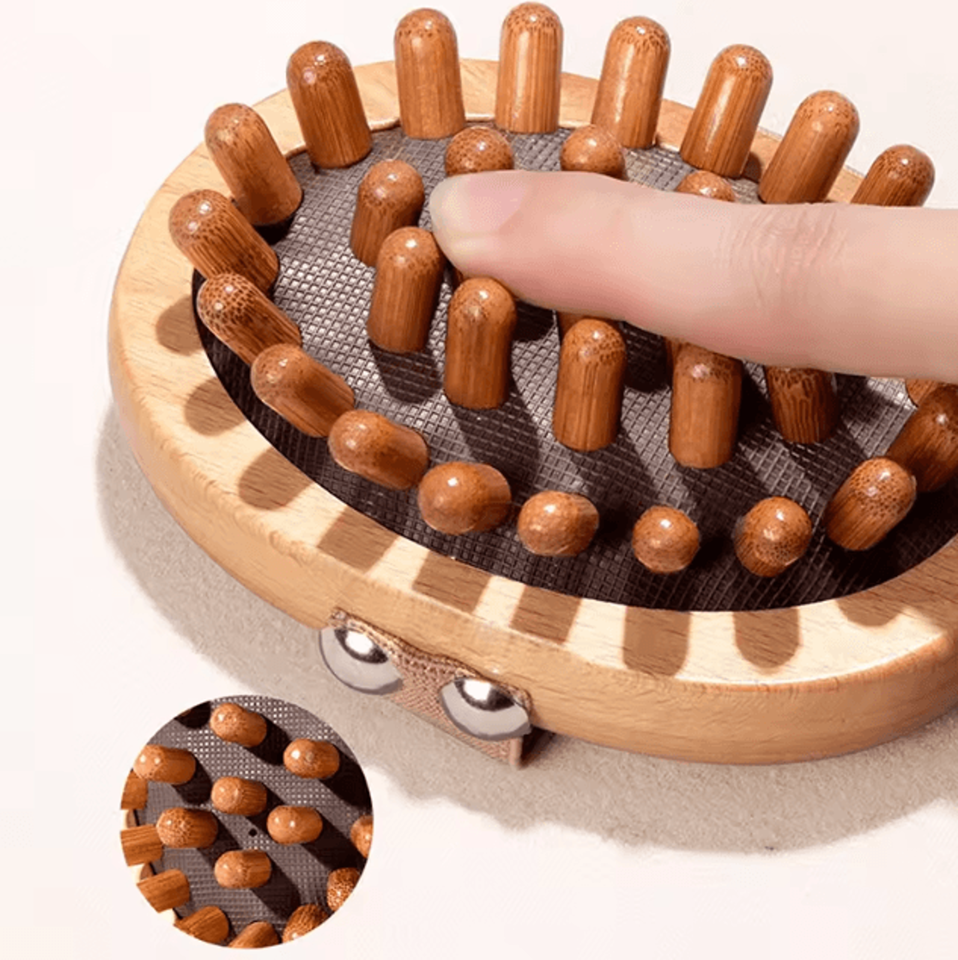 Wooden AntiCellulite Body  Scalp Massage Brush With Air Cushion 4