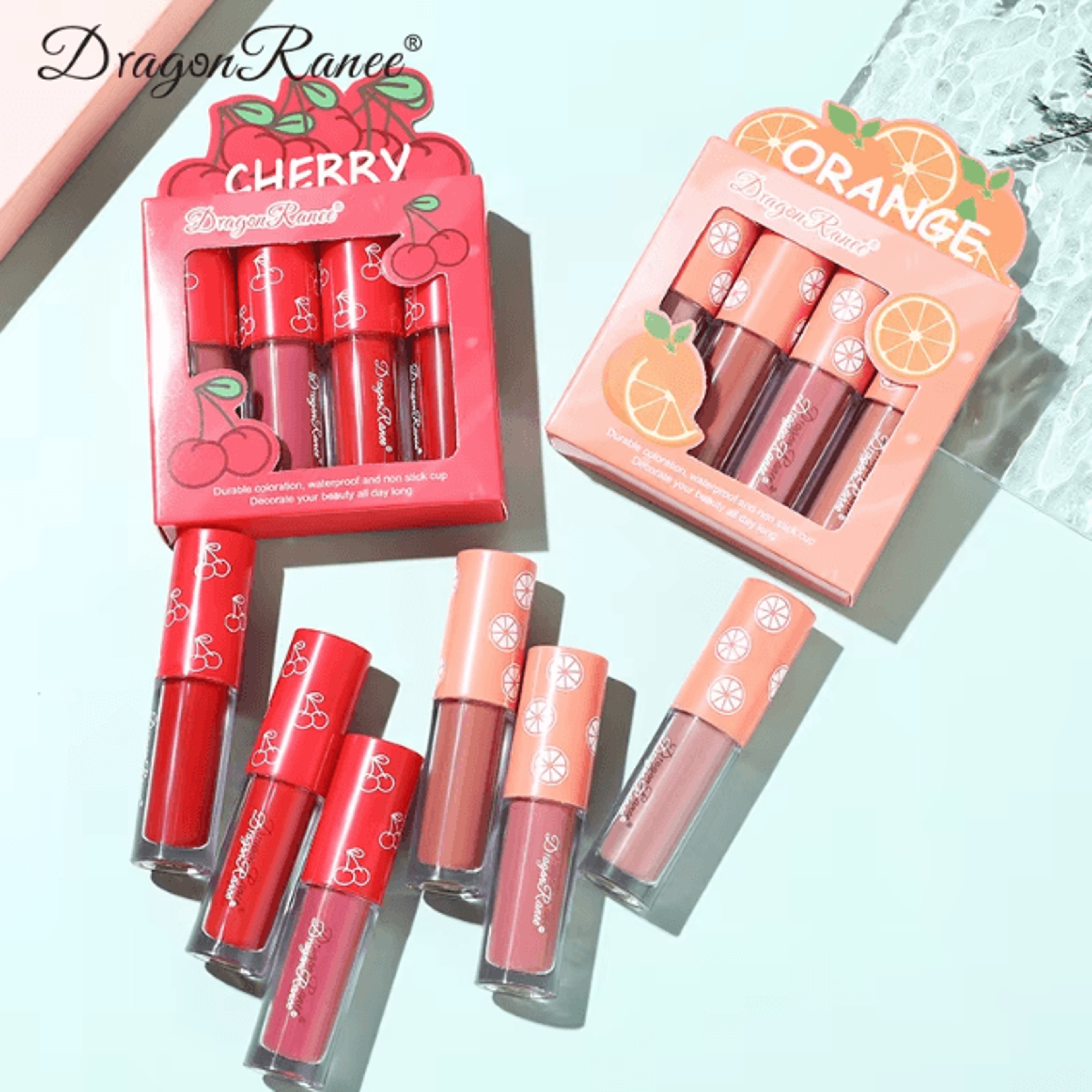 Mini Velvet Matte Lip Gloss Set  LongLasting Fruit Scented Lip Tint Collection 3pcs4pcs 2