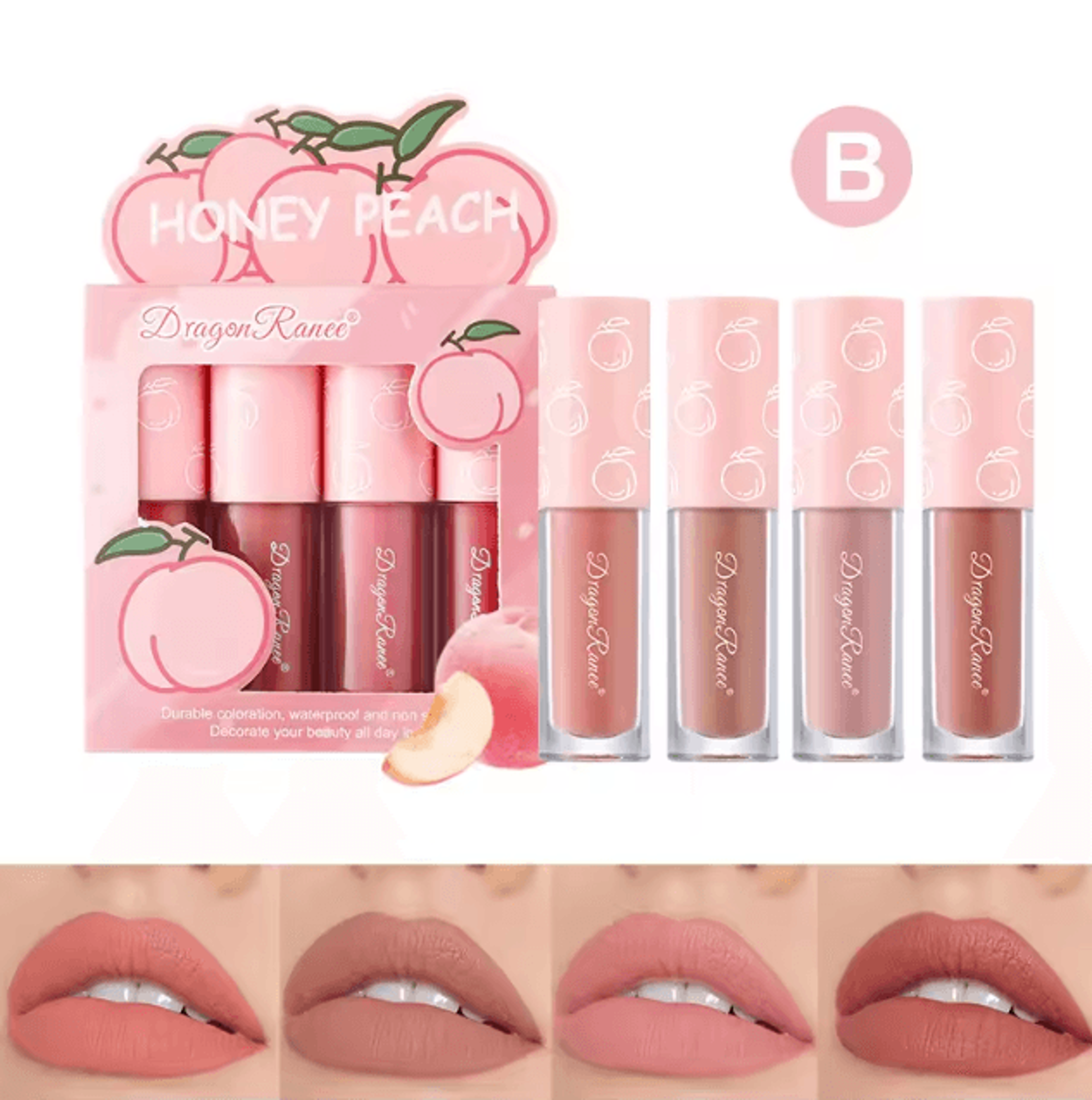 Mini Velvet Matte Lip Gloss Set  LongLasting Fruit Scented Lip Tint Collection 3pcs4pcs 7
