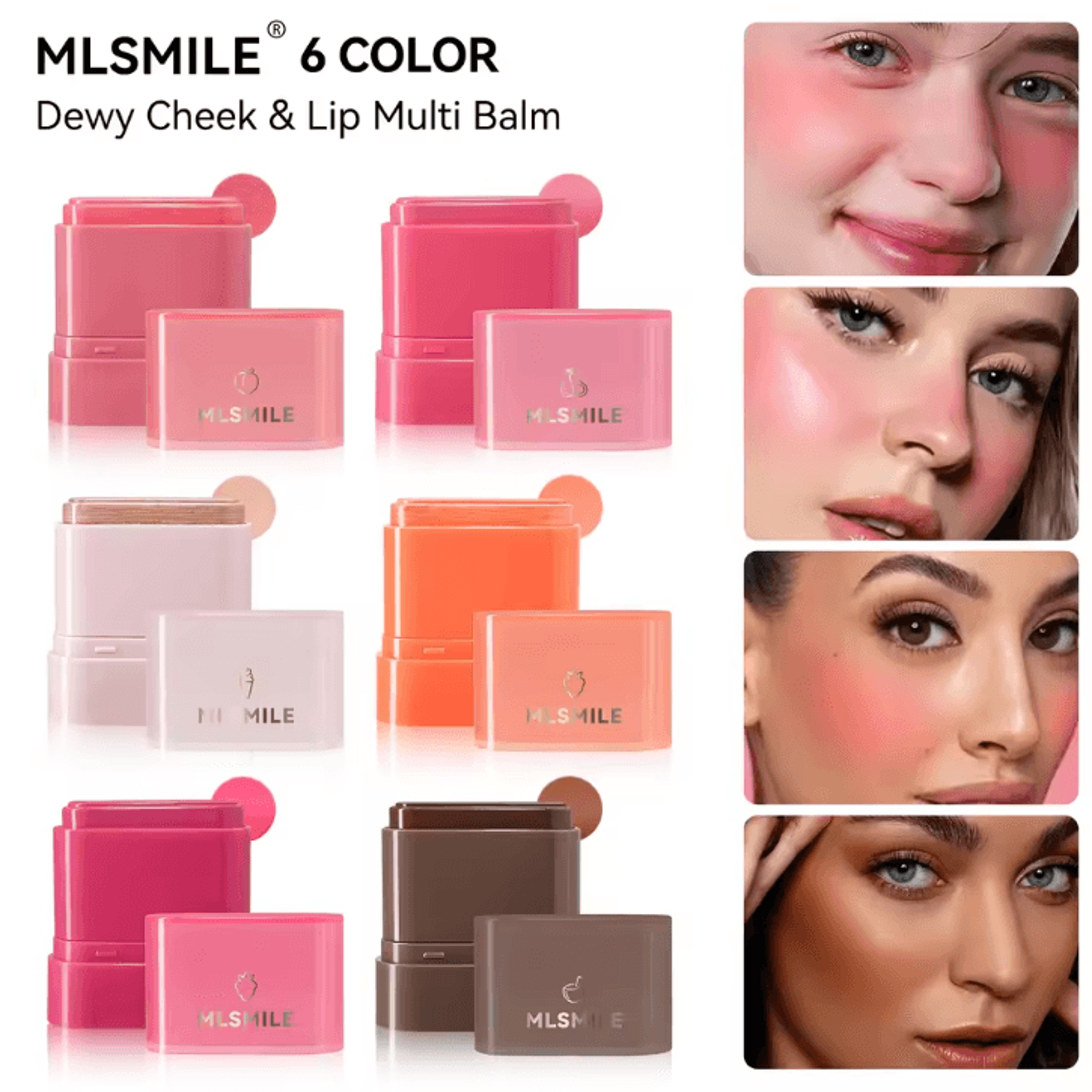 2in1 Fruit Blush  Lipstick Stick  MultiUse Lip And Cheek Makeup Color 0