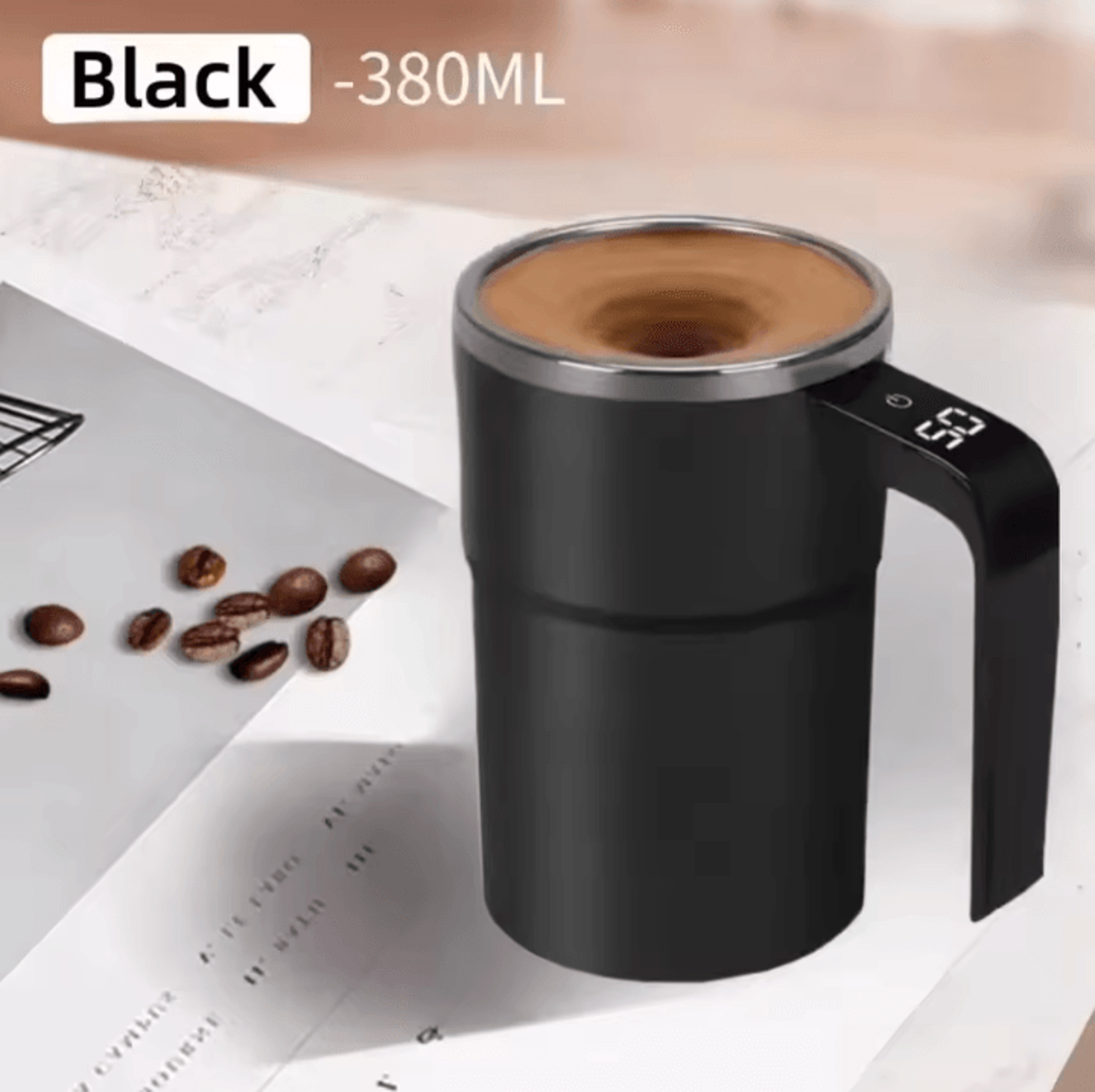 SmartMix SelfStirring Coffee Mug  Electric Mixing Cup With LED Temperature Display 380ML 7