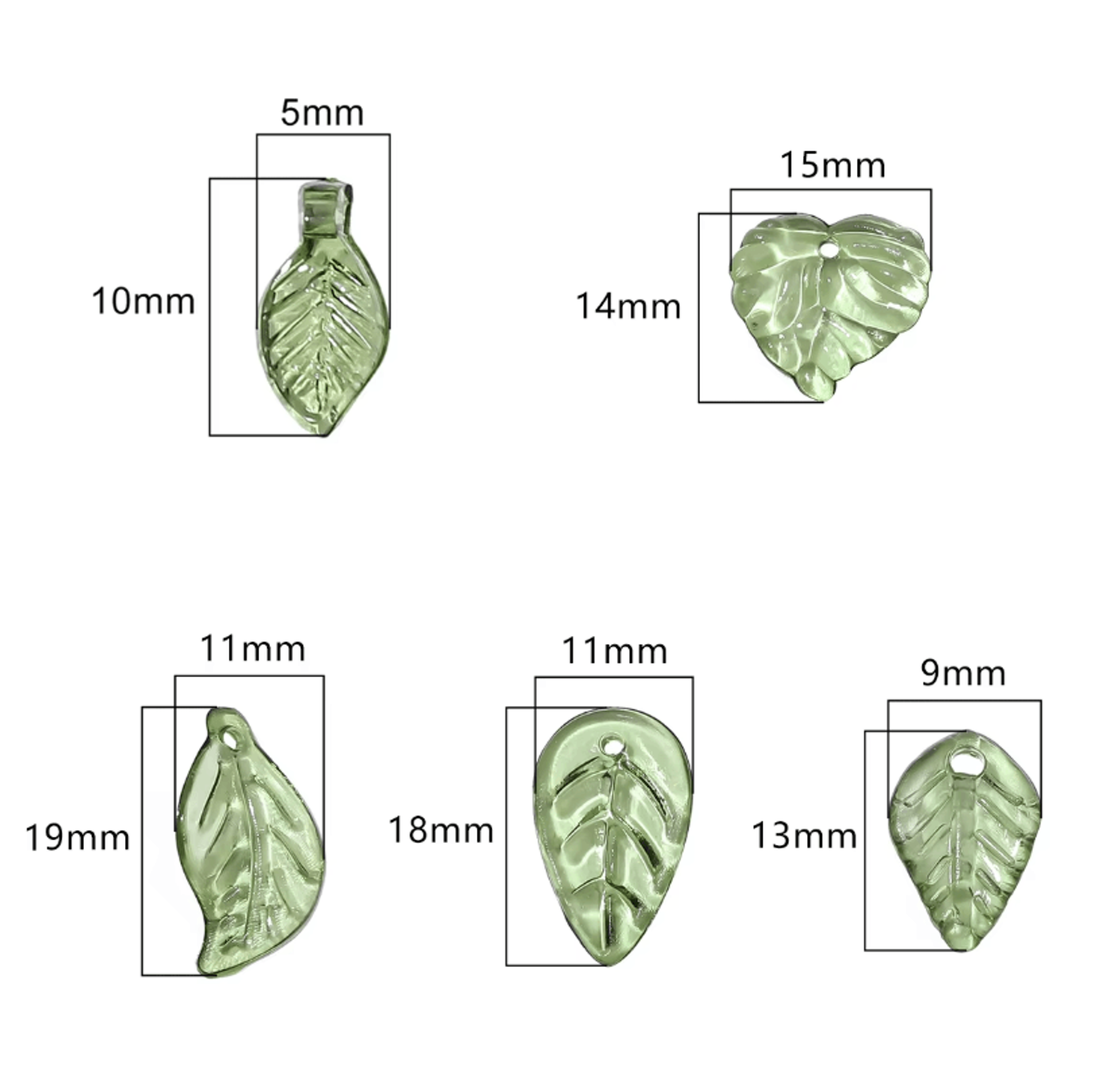 Acrylic Mini Leaf Beads For Jewelry Making  DIY Acrylic Leaf Beads For Earrings  Necklaces 1050pcs  2