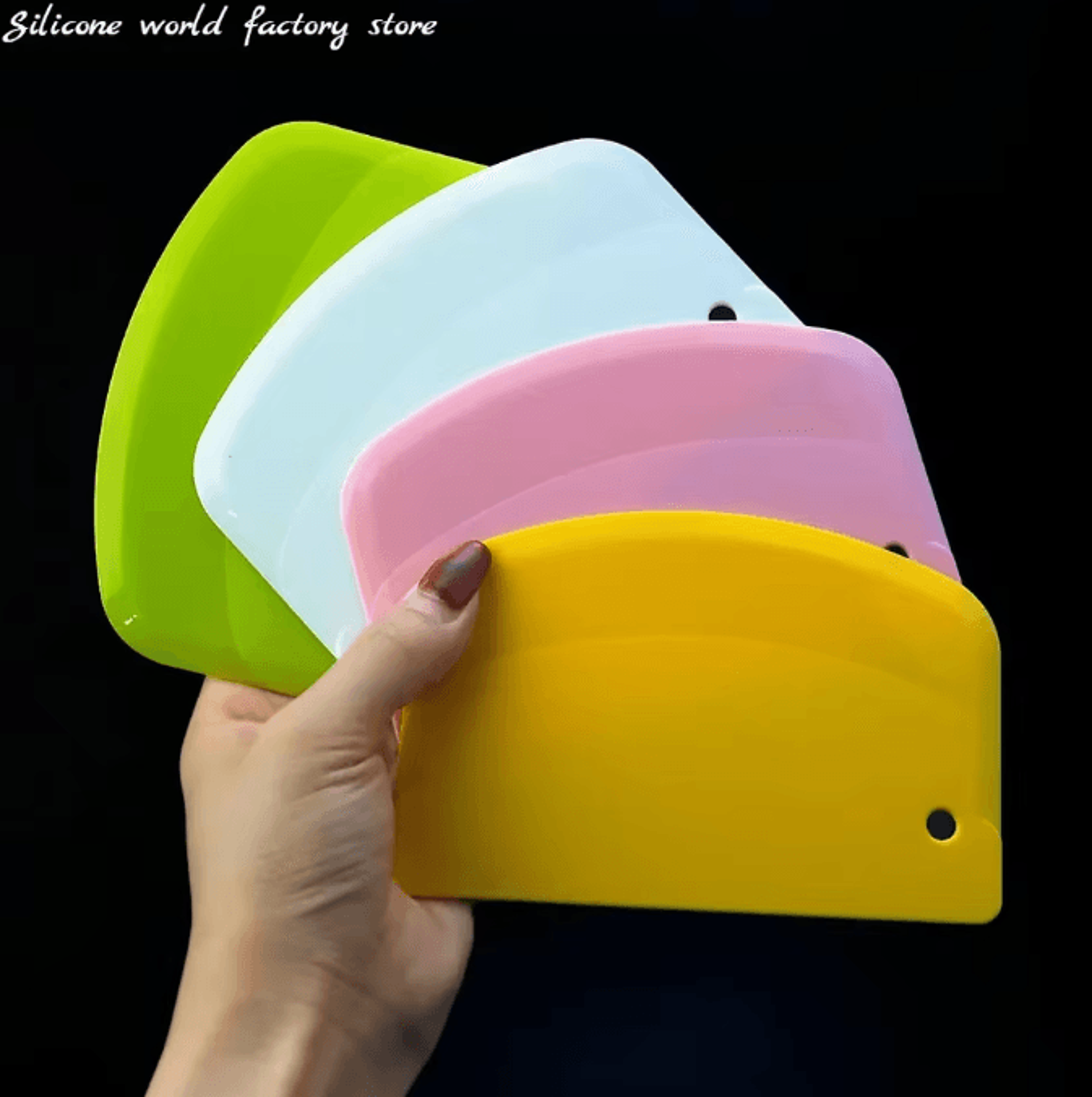 BakeMaster Plastic Dough Scraper  Flexible Cake  Dough Cutter Scraper Tool 1