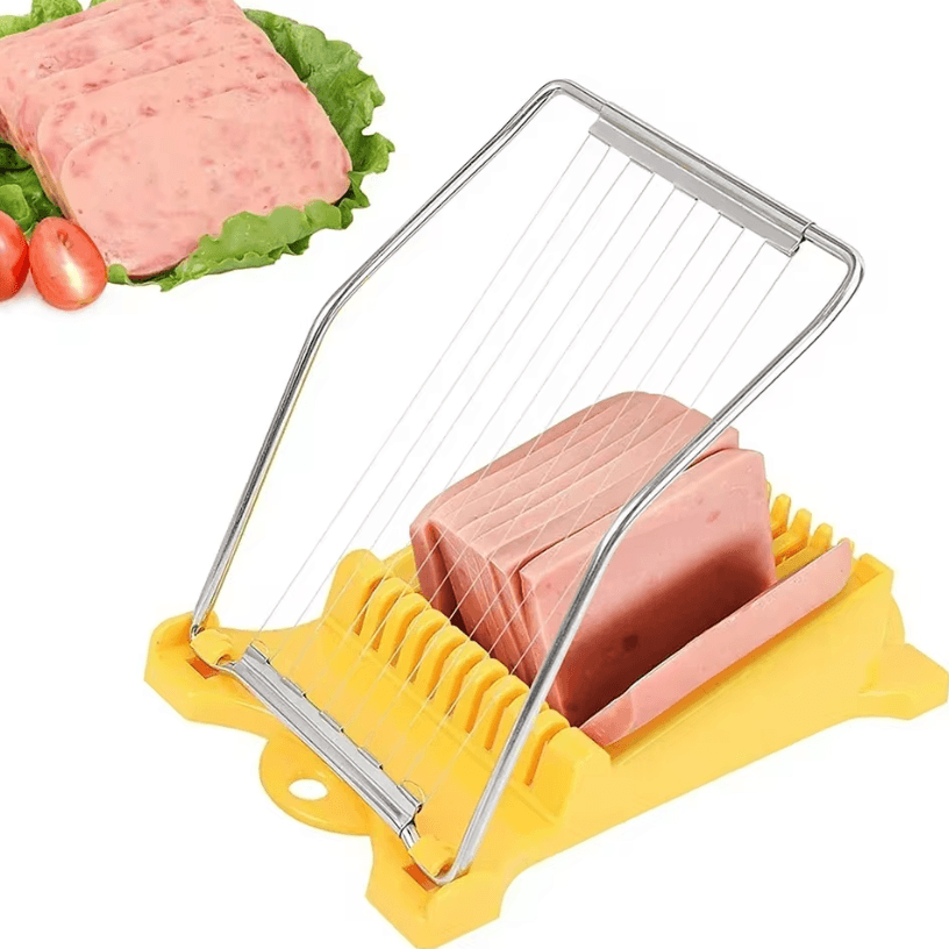 MultiFunction Stainless Steel Egg Slicer  Precision Ham  Fruit Slicer Cutter Kitchen Tool 1