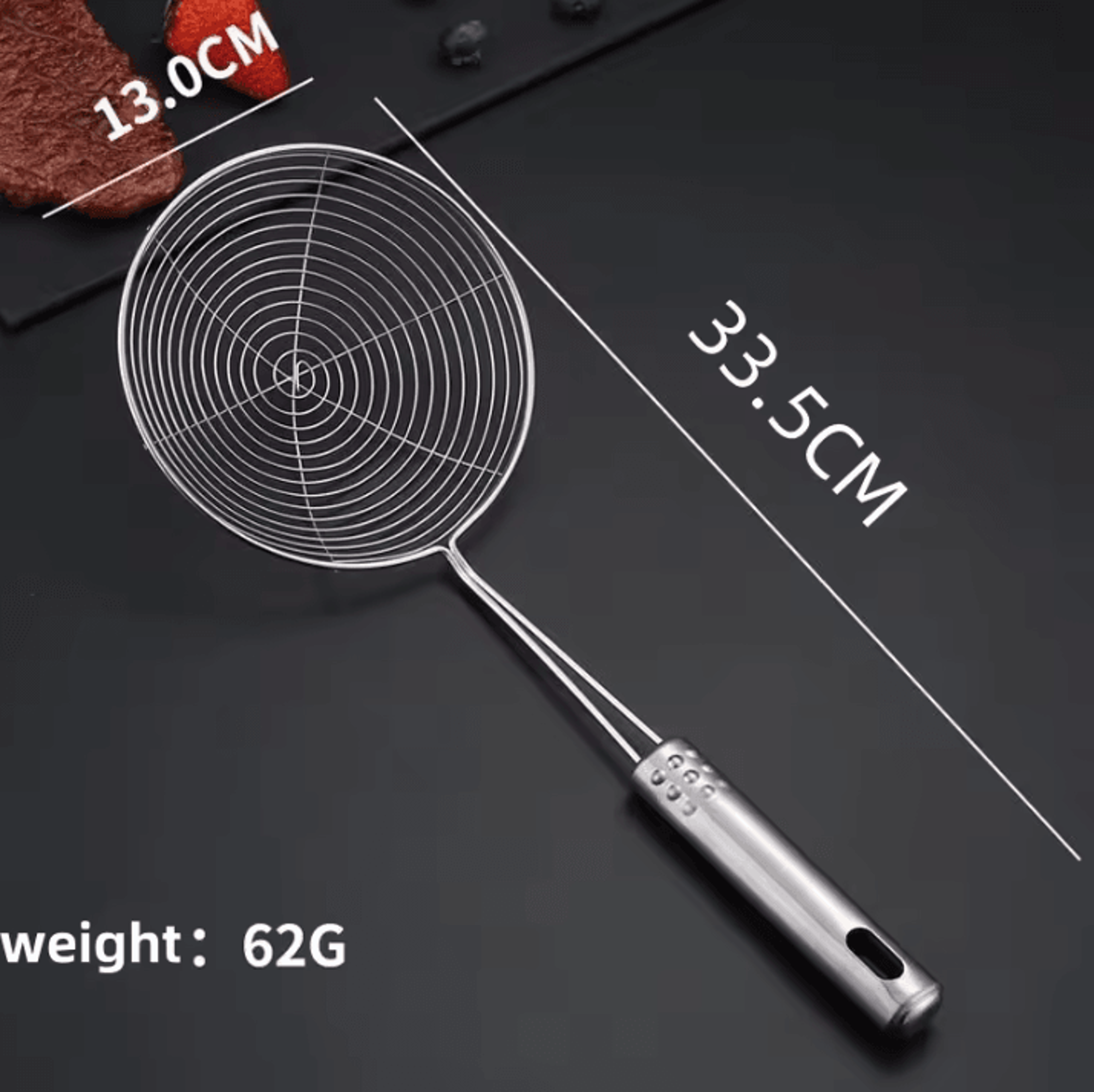 3Piece Stainless Steel Colander Set  MultiSize Kitchen Mesh Strainer For Noodles Dumplings  Frying 3