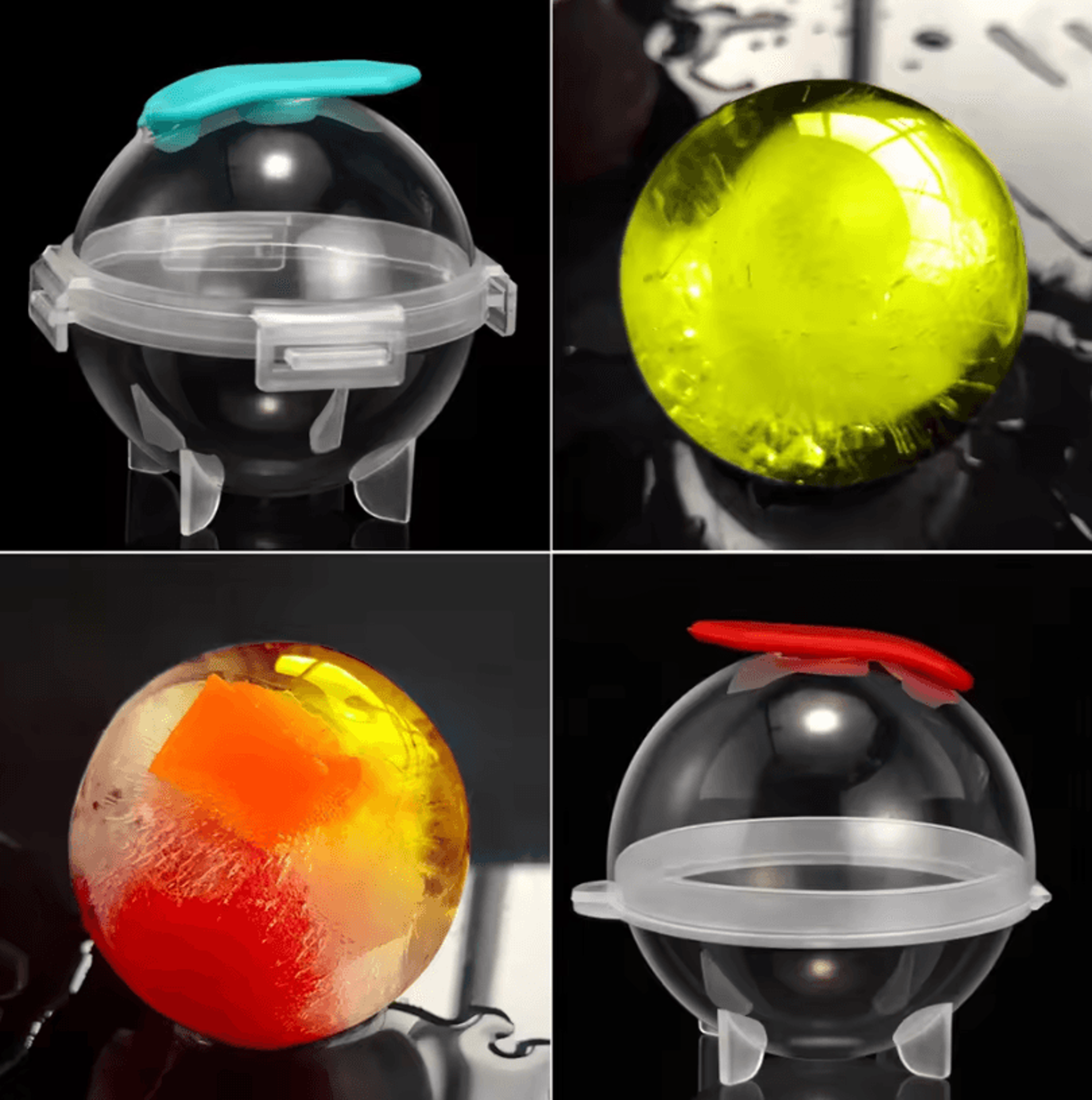 Large Ice Ball Maker Mold  Round Cocktail Sphere Ice Tray For Home Bar 3