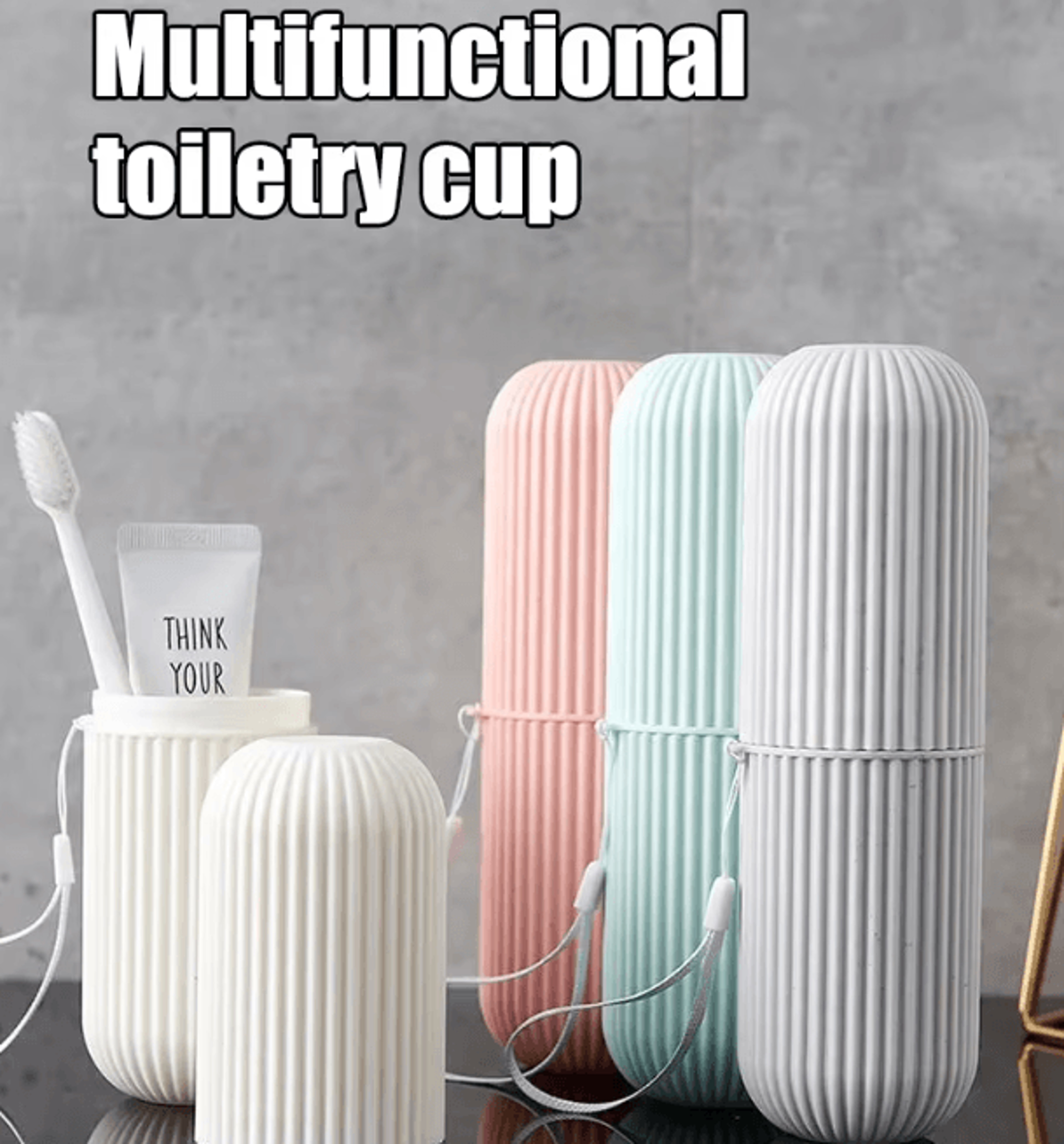 Portable Travel Toothbrush Holder Cup  Toothpaste Organizer  Hygienic Storage Case 2