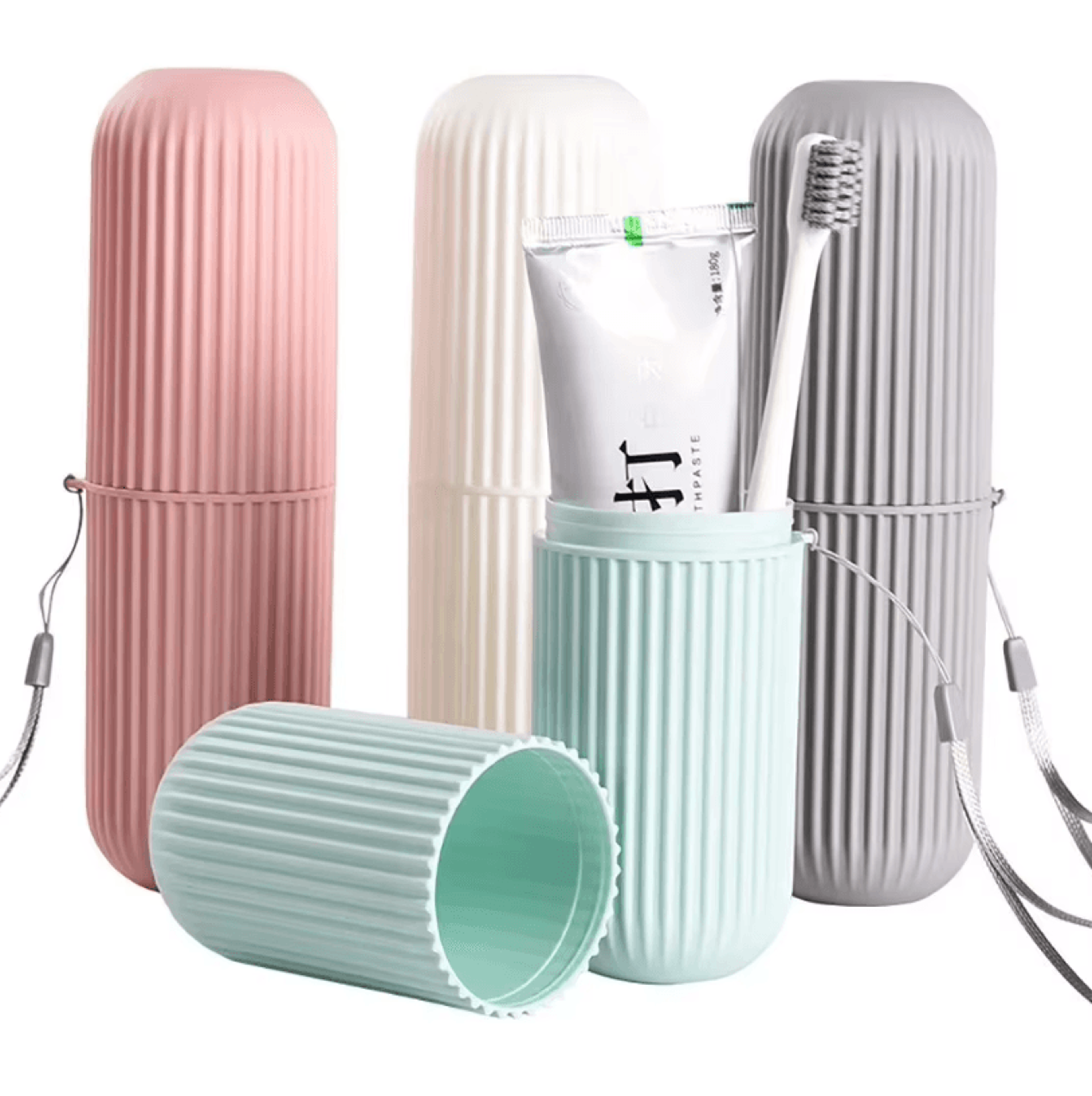 Portable Travel Toothbrush Holder Cup  Toothpaste Organizer  Hygienic Storage Case 4