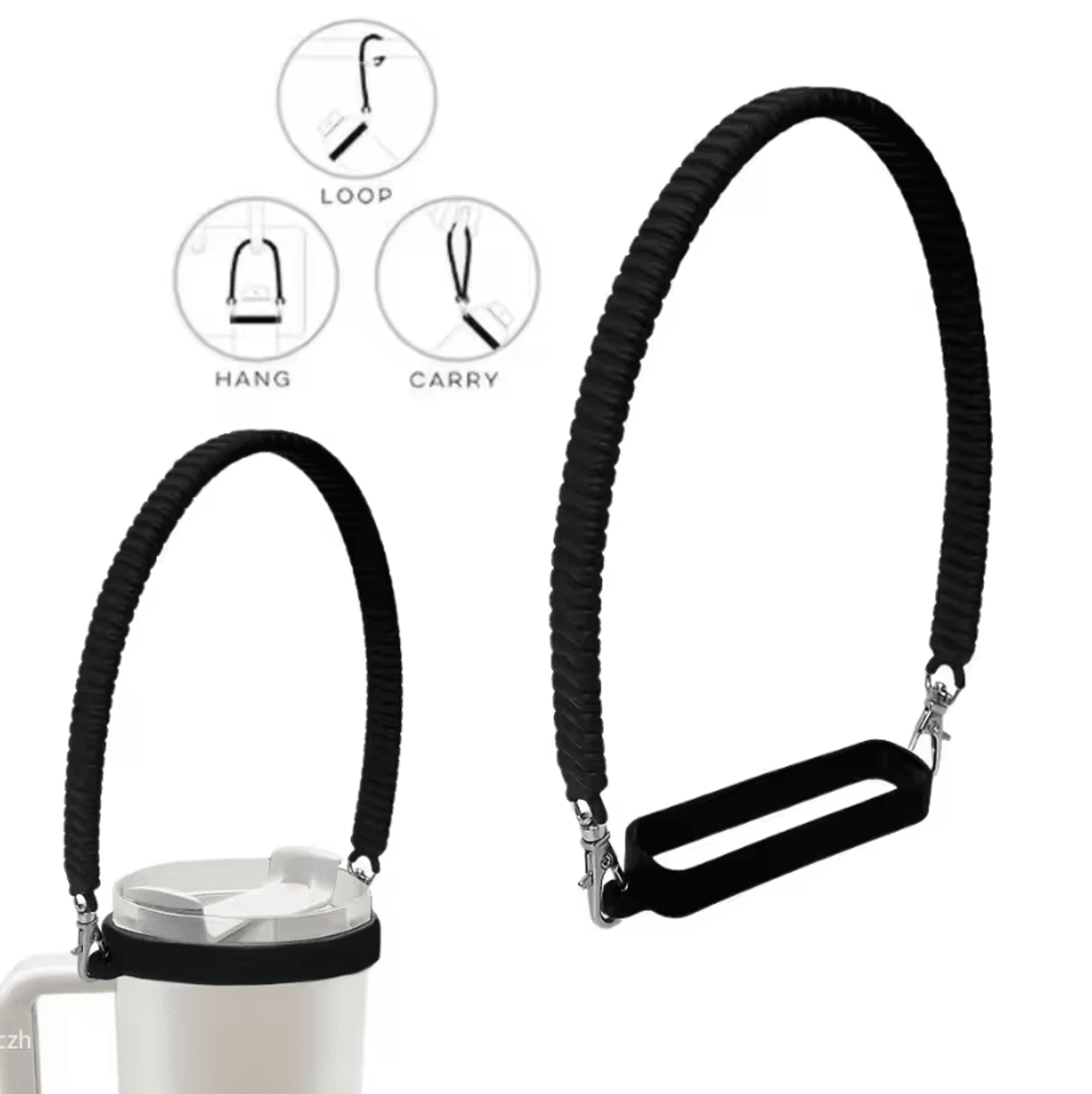 Universal Silicone Water Bottle Handle Strap  Portable Bottle Carrier For 840oz Bottles 0
