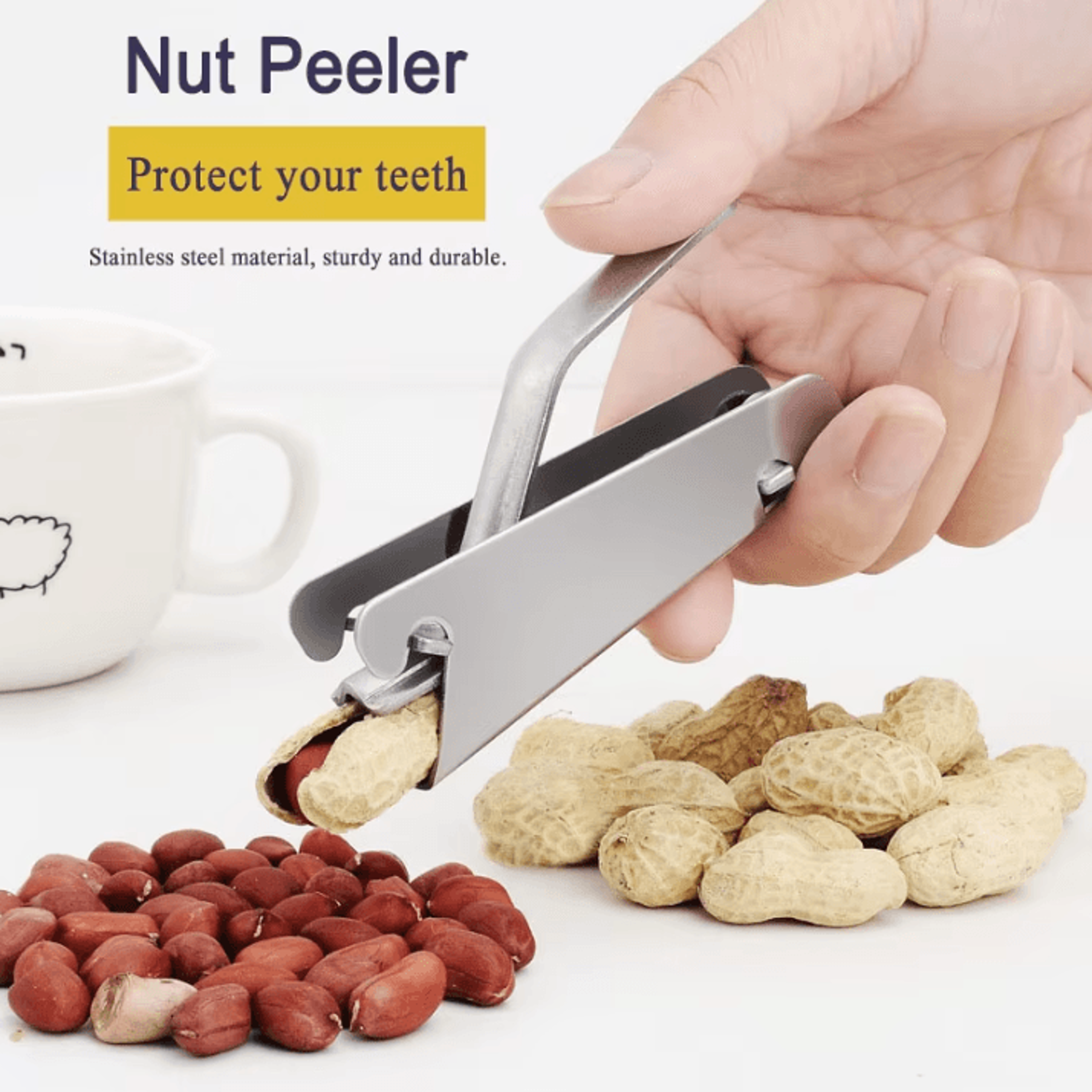 Stainless Steel Melon Seed  Nut Opener  MultiFunction Shell Cracker Tool 1