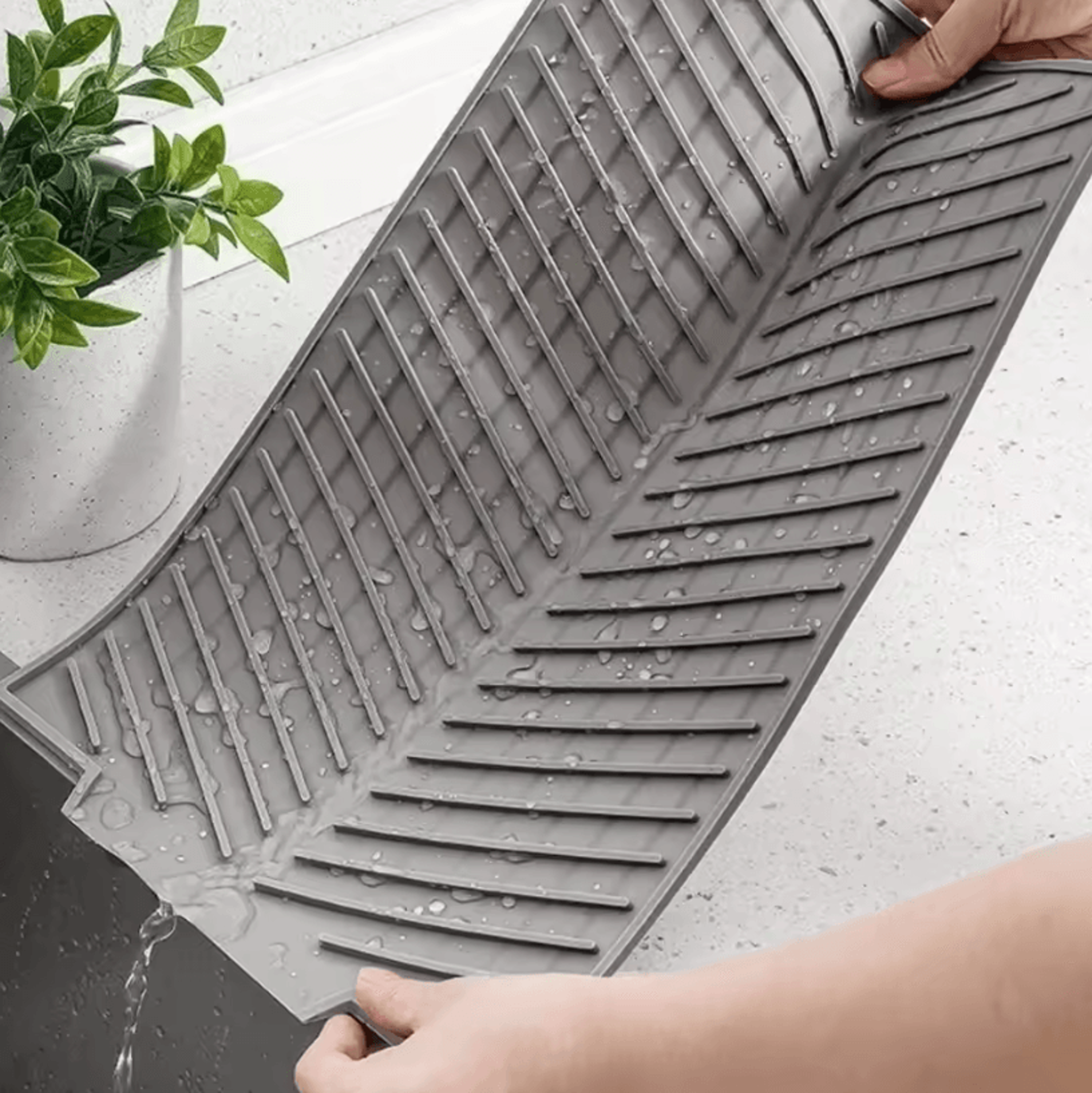 MultiPurpose Silicone Drain Mat  NonSlip Bar  Sink Drying Mat For Kitchen And Bathroom Use 3
