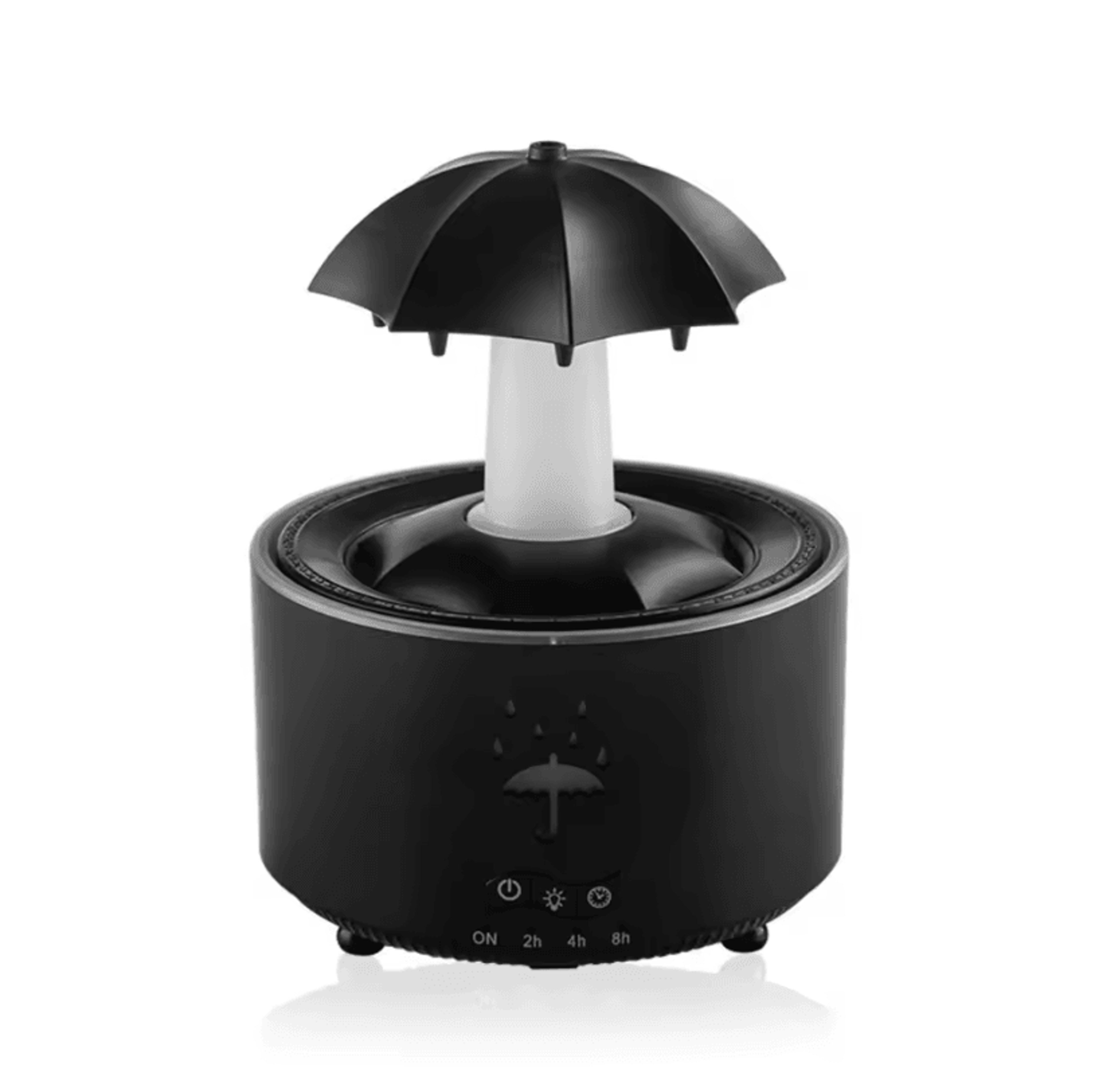 Rotating Umbrella Raindrop Humidifier  Ultrasonic Aroma Diffuser With Colorful Lights  Quiet Mist 6