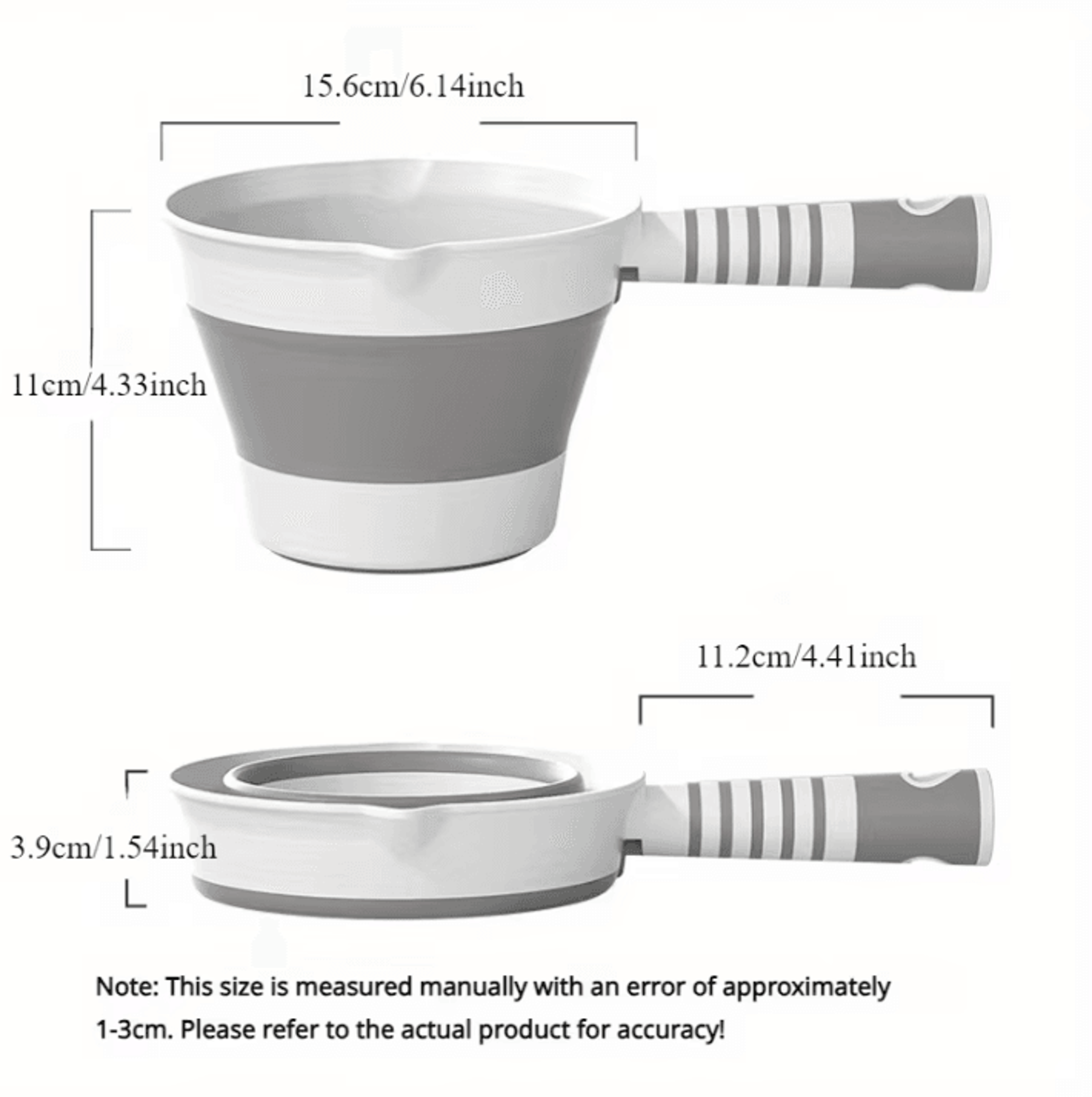 Durable Folding Water Scoop With Long Handle  Portable Plastic Dipper For Kitchen Bathroom  Outdoor 4