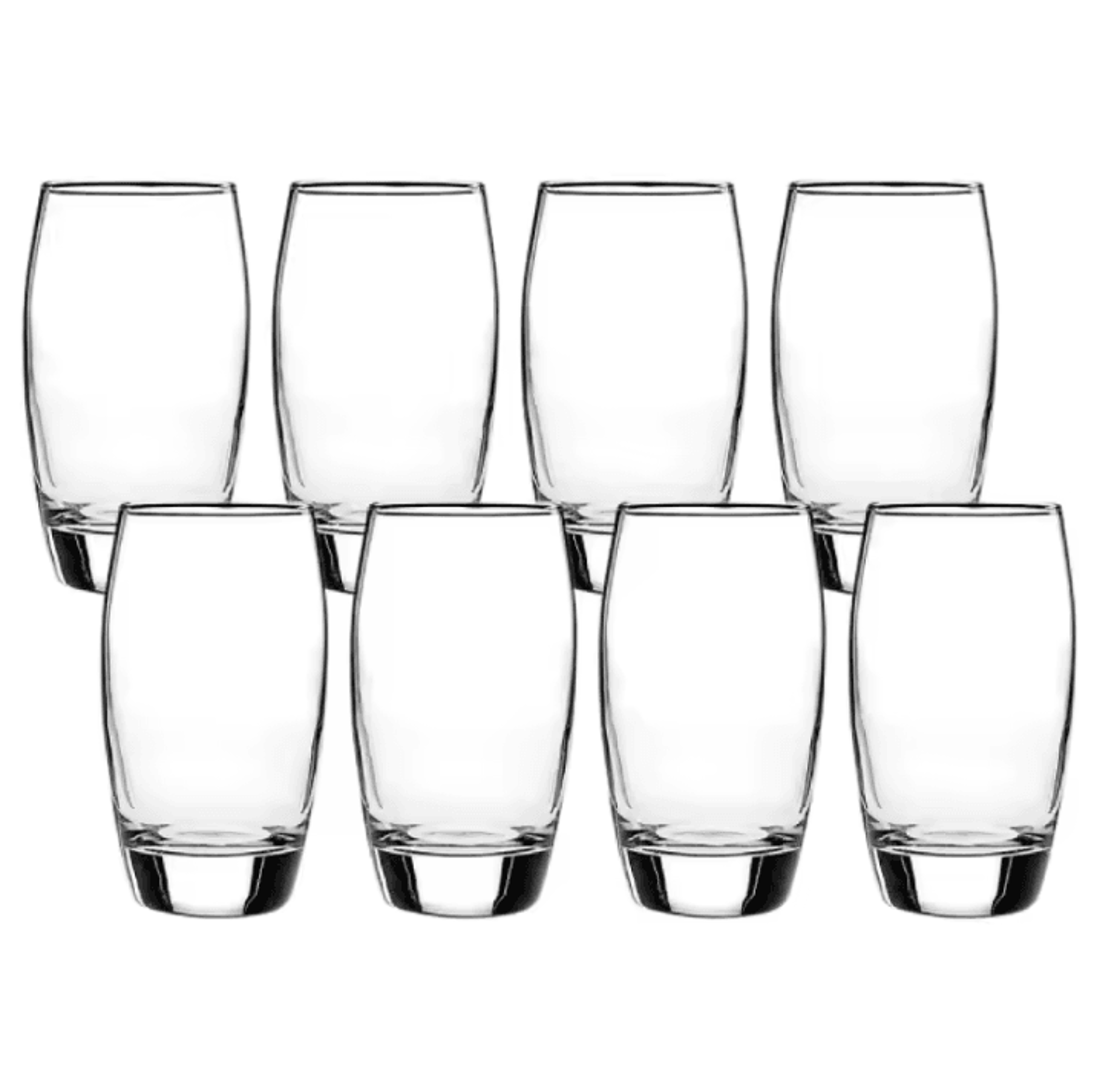 Ellendale 8Piece Heavy Base Drinking Glass Set  Durable Clear Everyday  Cocktail Glassware 0