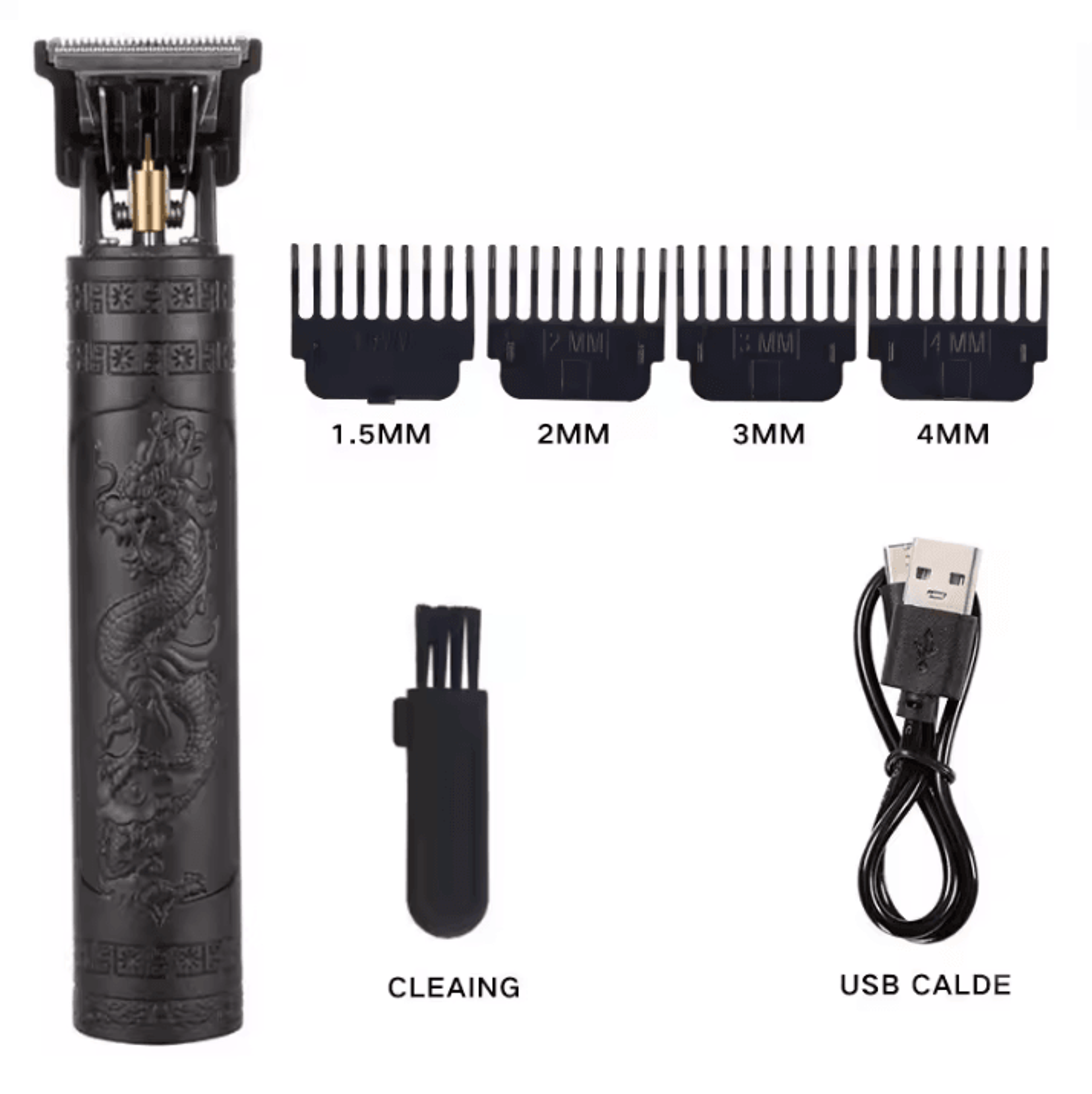 Vintage Dragon Rechargeable Hair Clipper  USB Cordless Barber Trimmer For Men 5