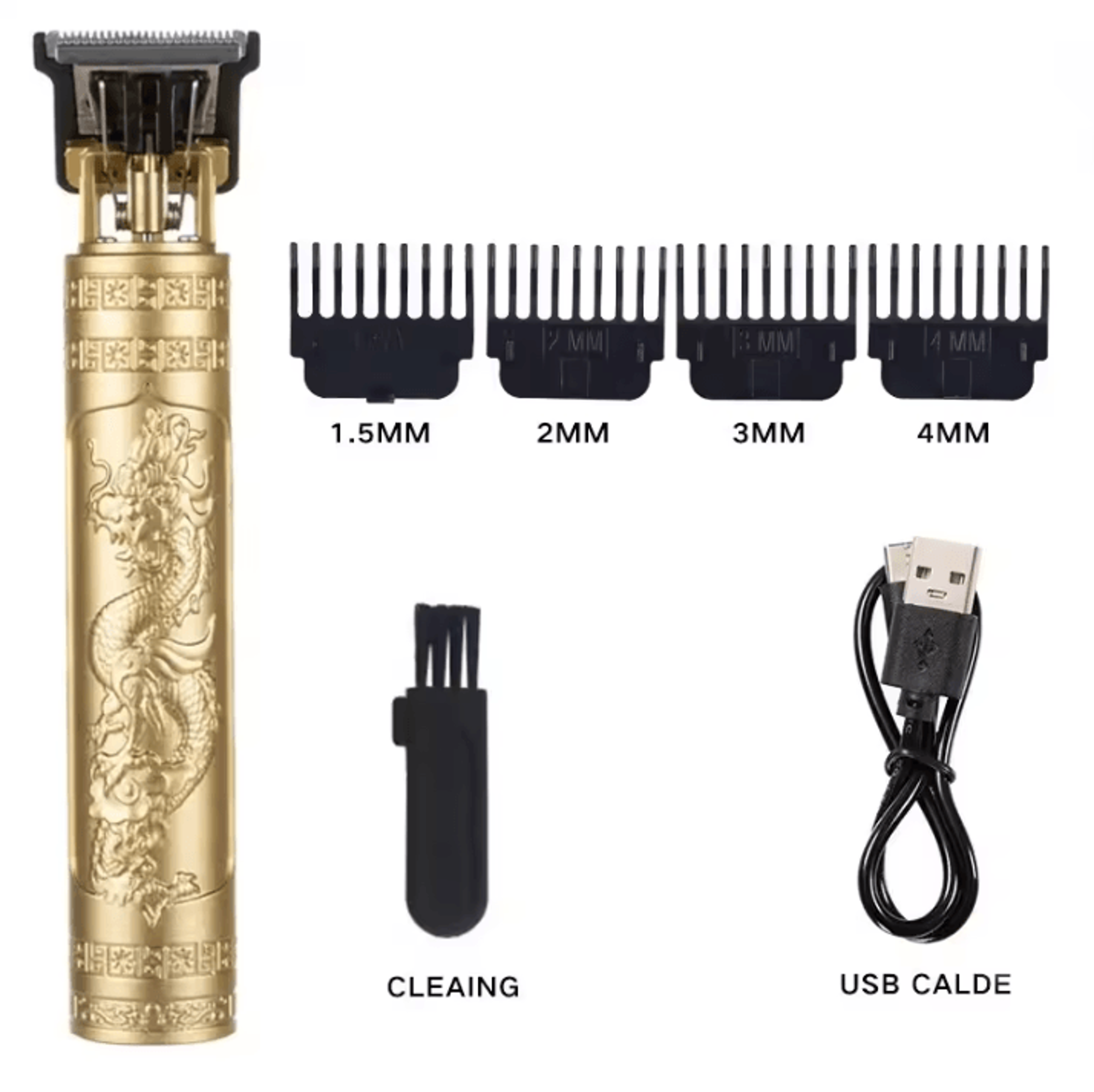 Vintage Dragon Rechargeable Hair Clipper  USB Cordless Barber Trimmer For Men 6
