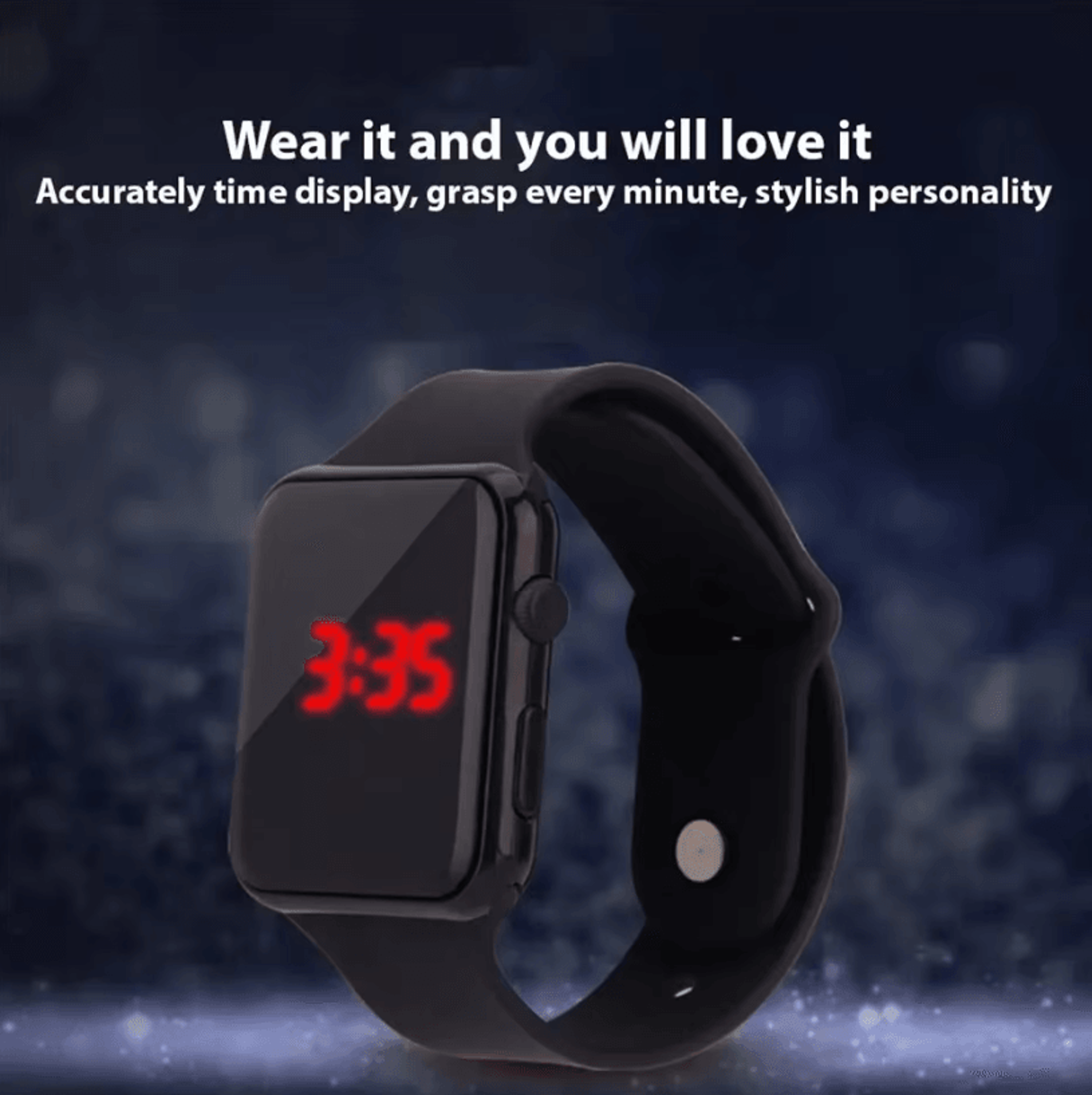 Minimalist LED Digital Watch  Silicone Sport Wristwatch For Men  Women 0