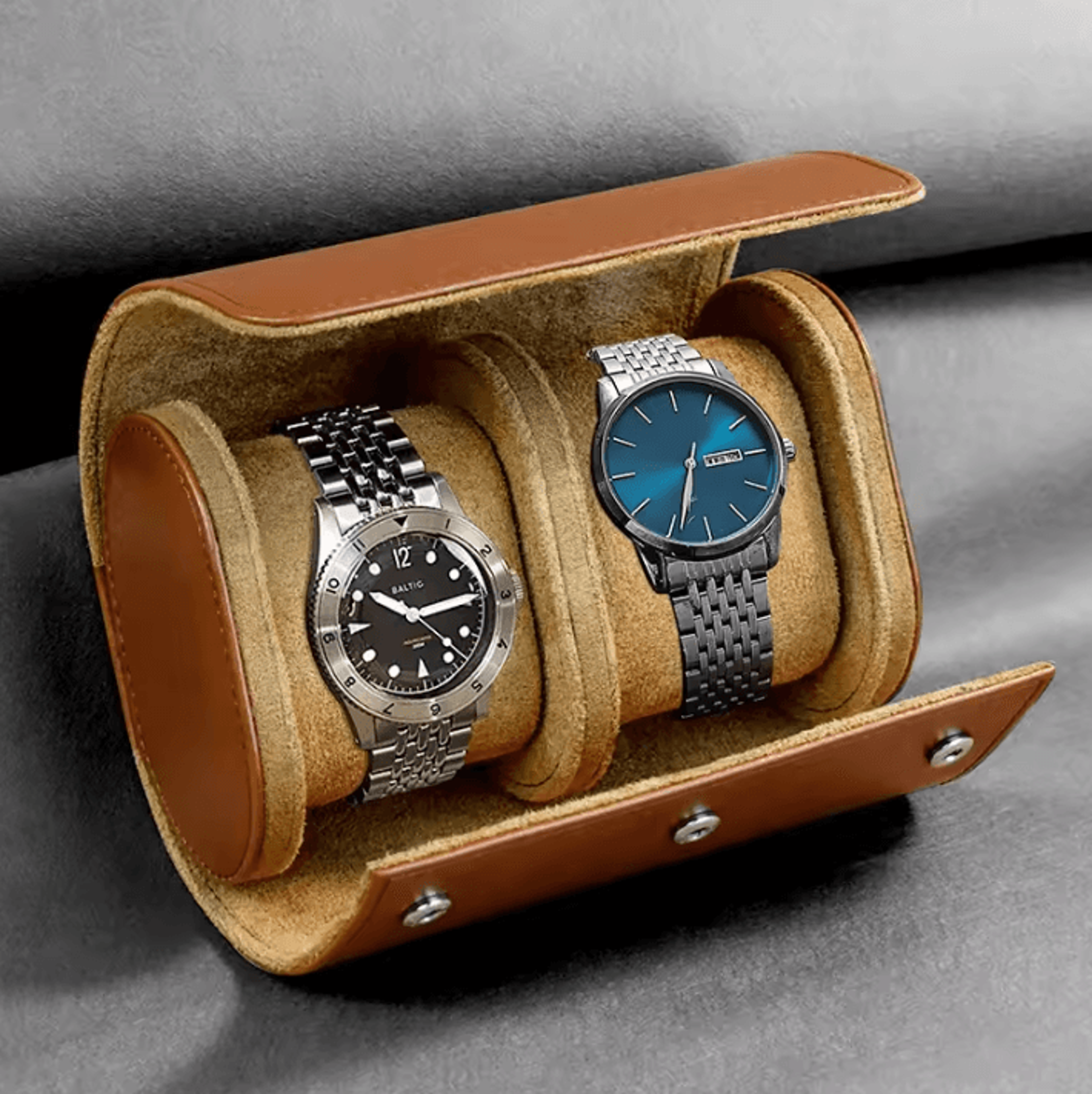 3Slot Watch Roll Travel Case  Portable Watch Organizer With Removable Pillows 9