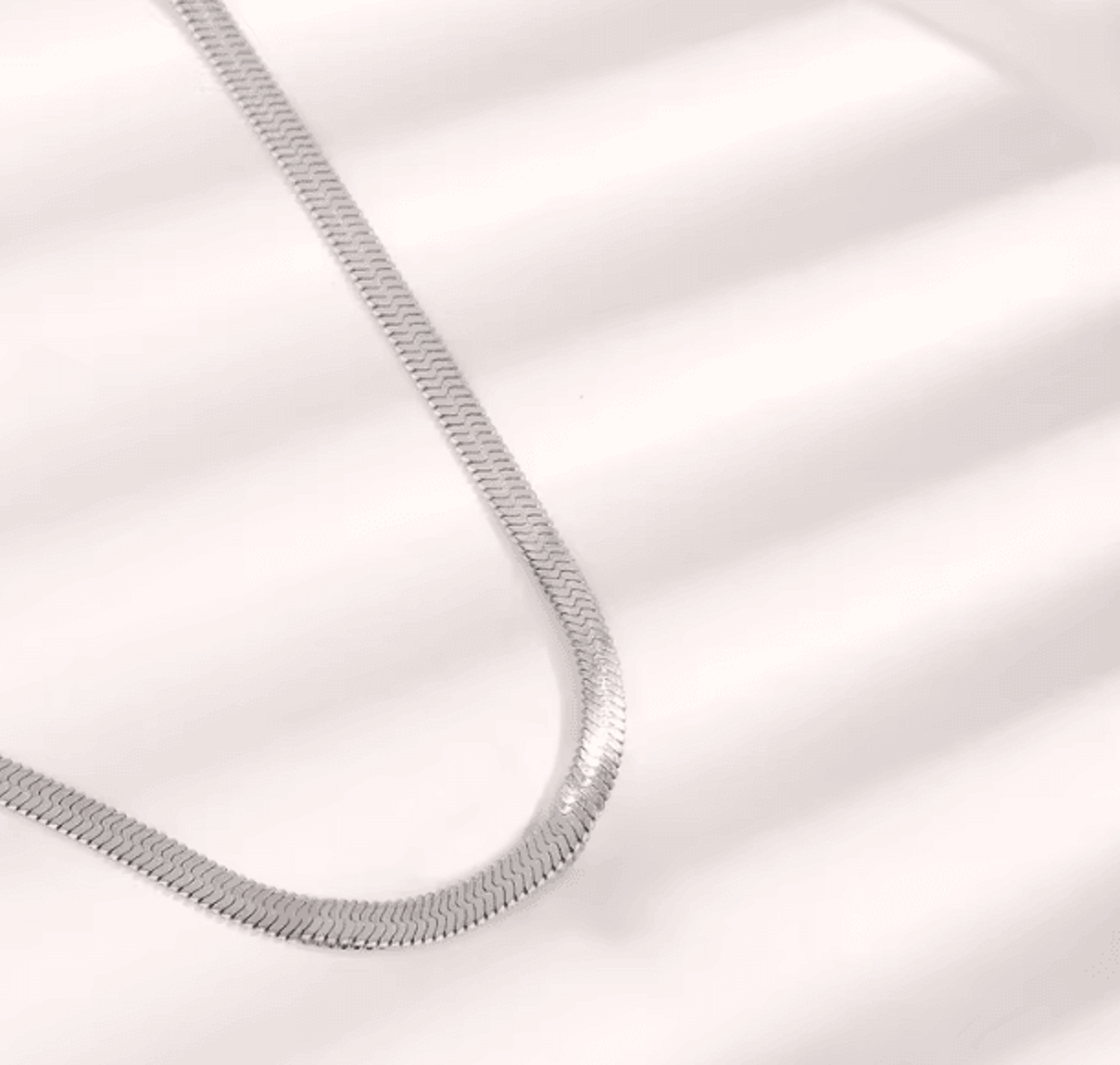 Gold Plated Snake Chain Necklace  3mm Flat Herringbone Choker For Men  Women 3