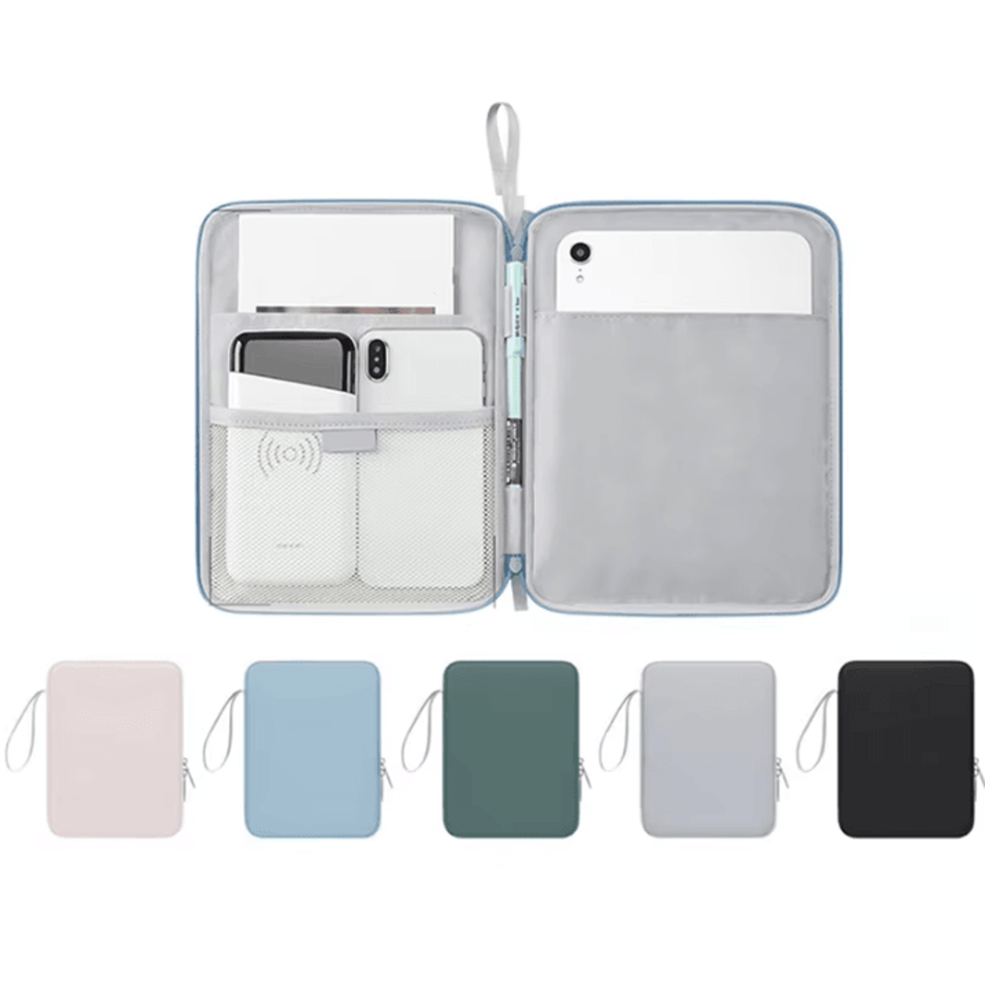 Shockproof Tablet Sleeve Bag  MultiPocket Protective Handbag Case For 109129 Inch Tablets 0