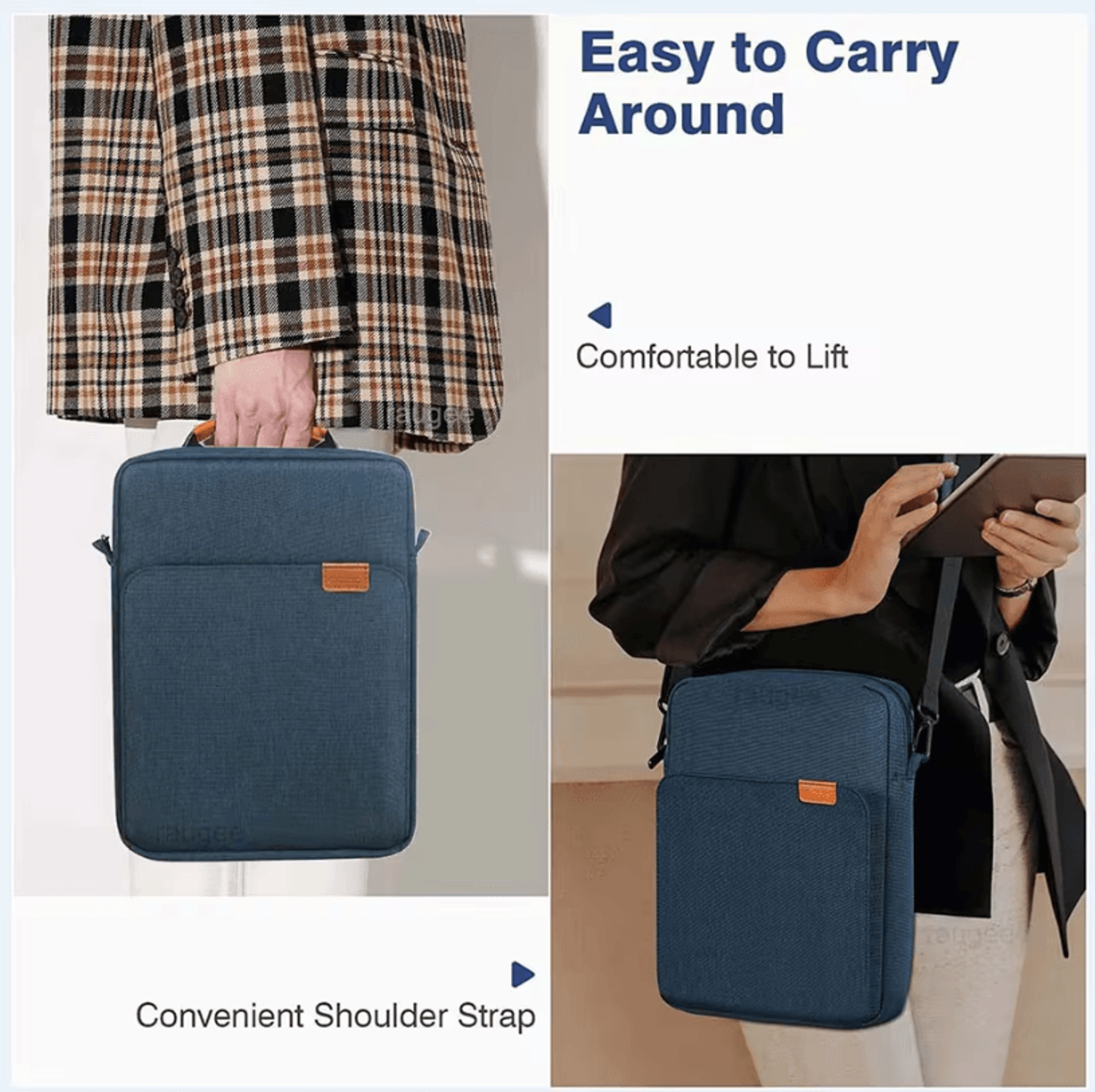 MultiPocket Tablet Sleeve Bag  Shockproof Protective Case For IPad  109129 Inch Tablets 4