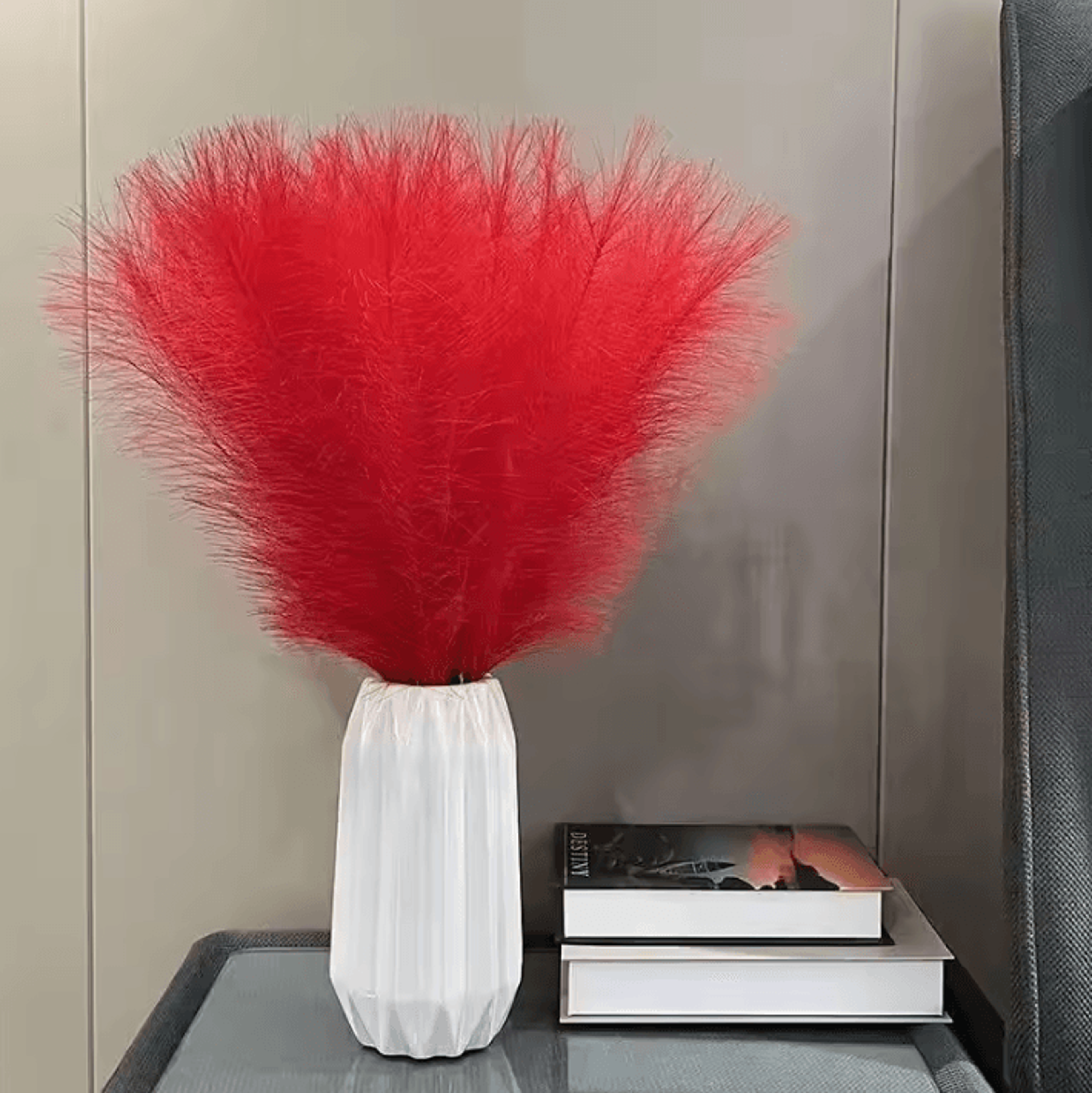 Artificial Pampas Grass Decor Set  Fluffy Boho Vase Filler Stems For Home  Wedding Styling 7