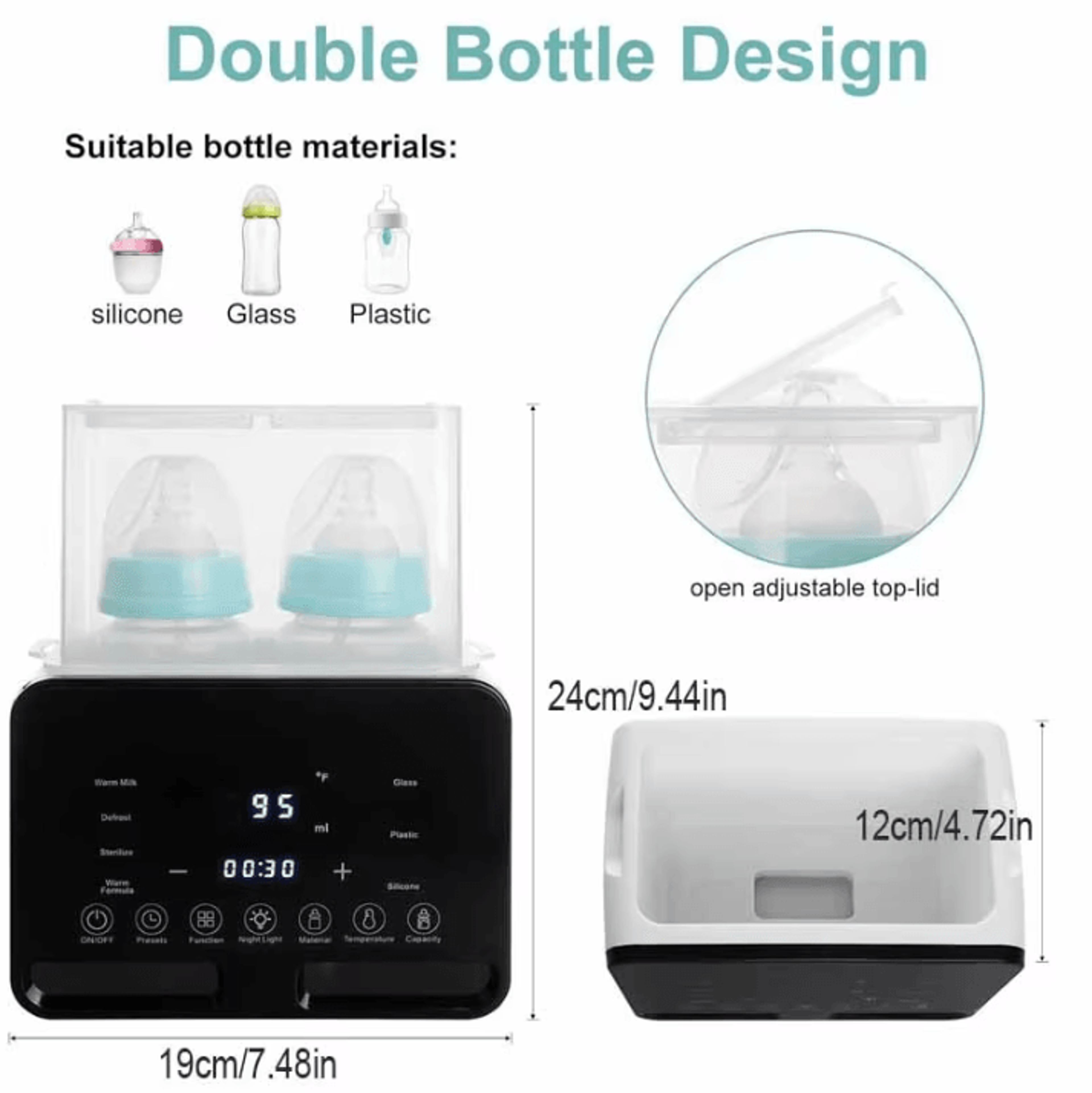 Smart Baby Bottle Warmer  Sterilizer With Precise Temperature Control 4
