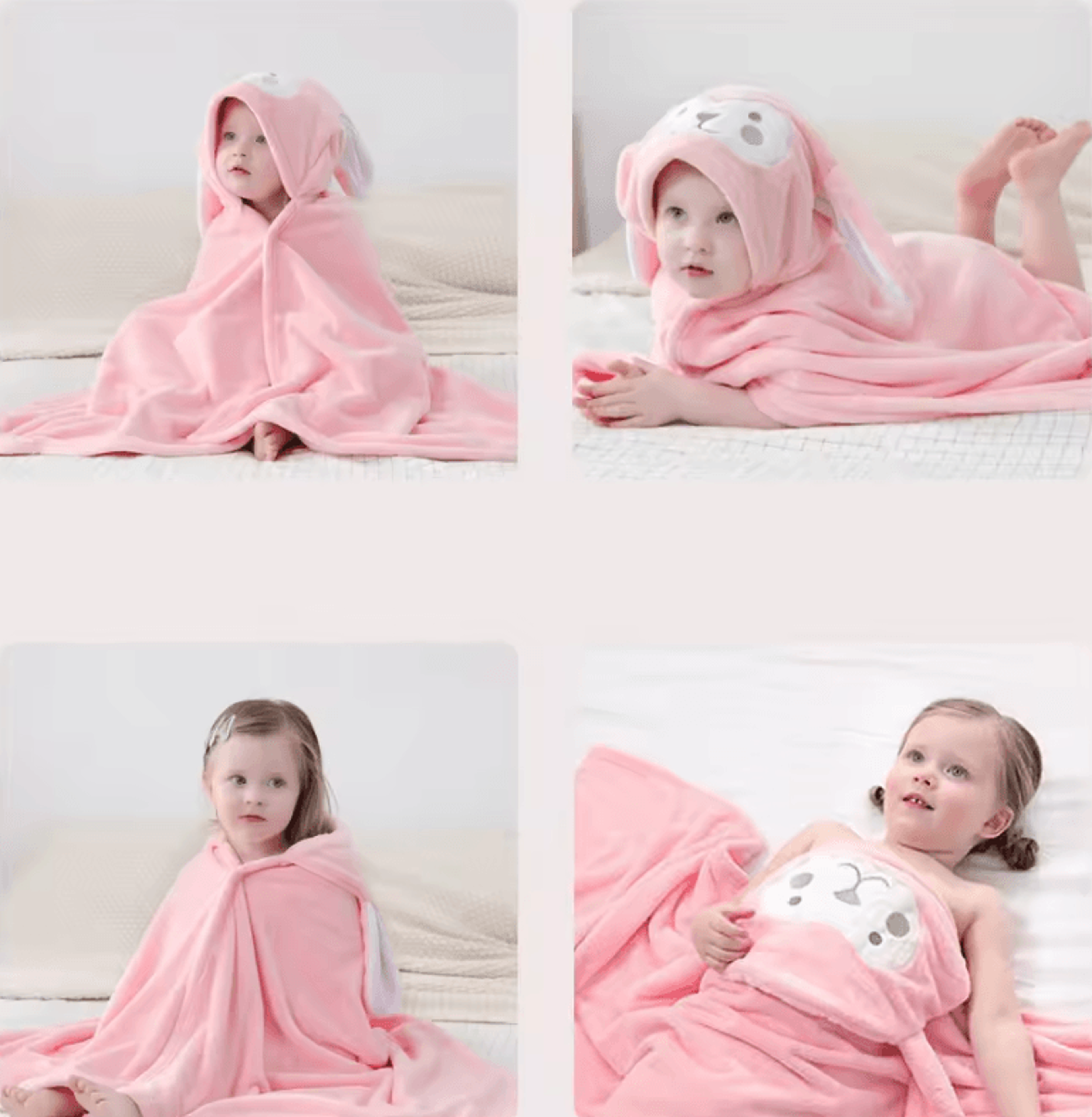 Super Soft Baby Hooded Towel Bathrobe  Cozy Wrap  Swaddle For Newborns 3