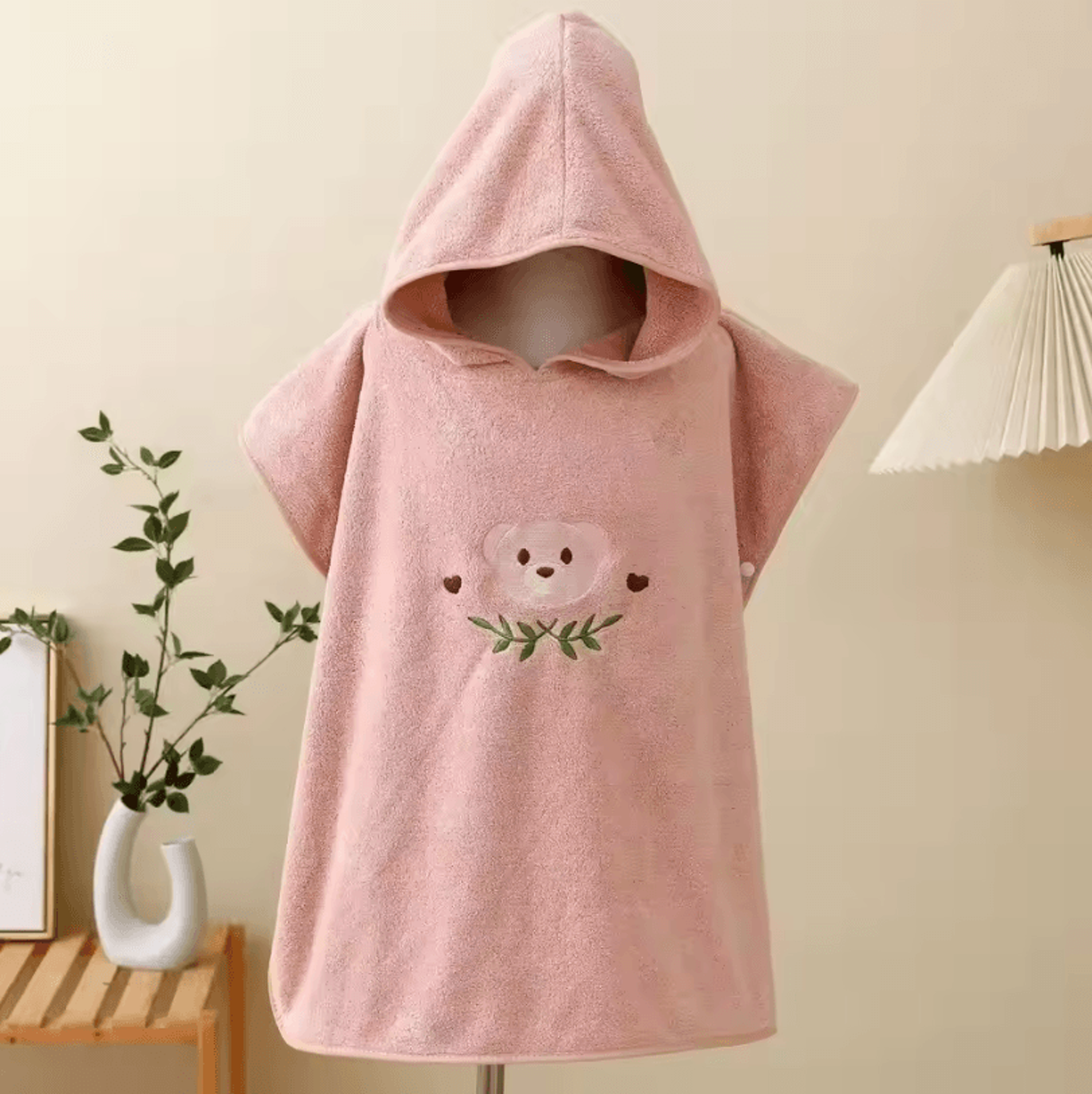 Cute Cartoon Coral Velvet Baby Hooded Bath Towel  Soft Warm Wrap  Bathrobe 8