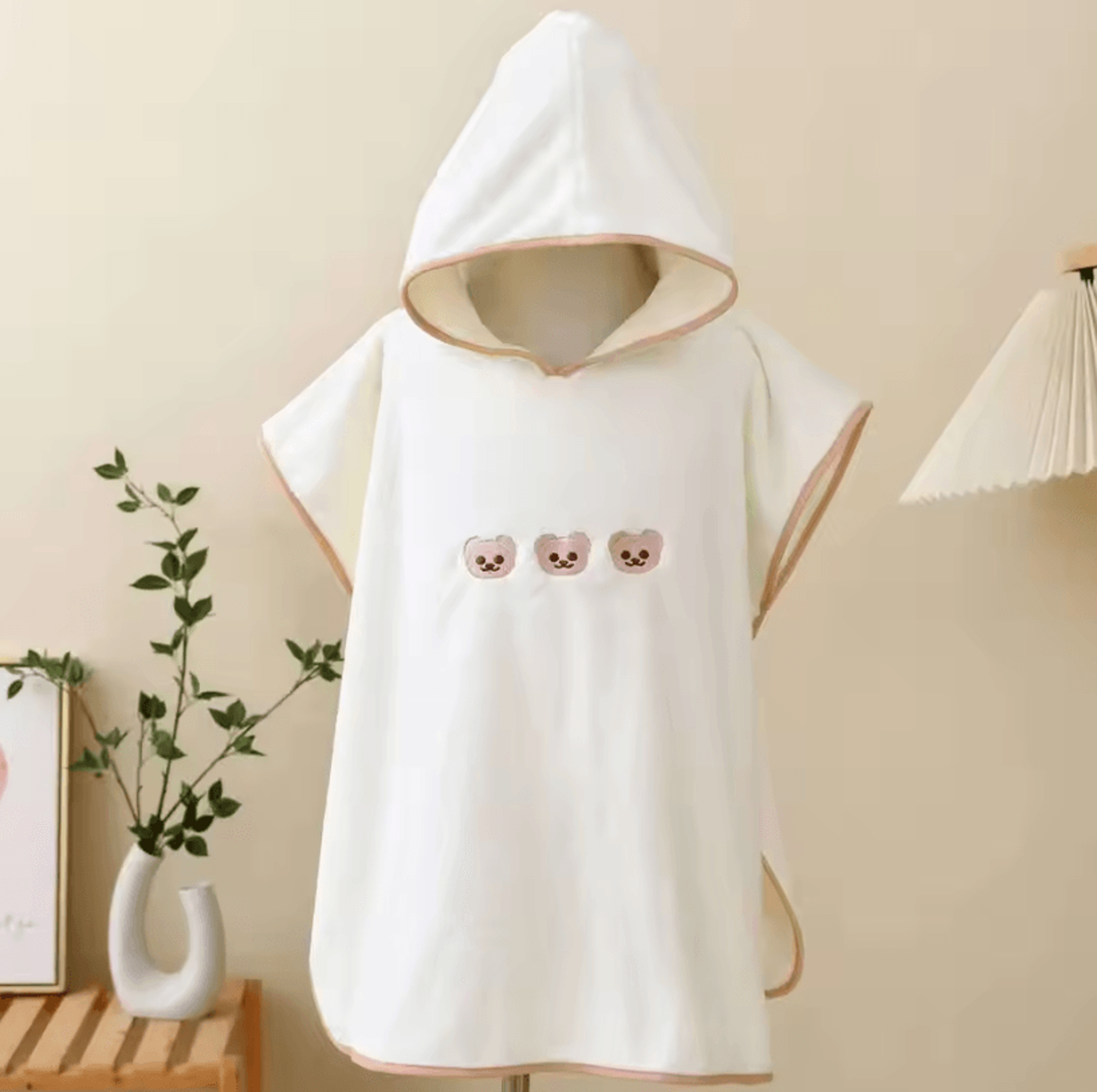 Cute Cartoon Coral Velvet Baby Hooded Bath Towel  Soft Warm Wrap  Bathrobe 5