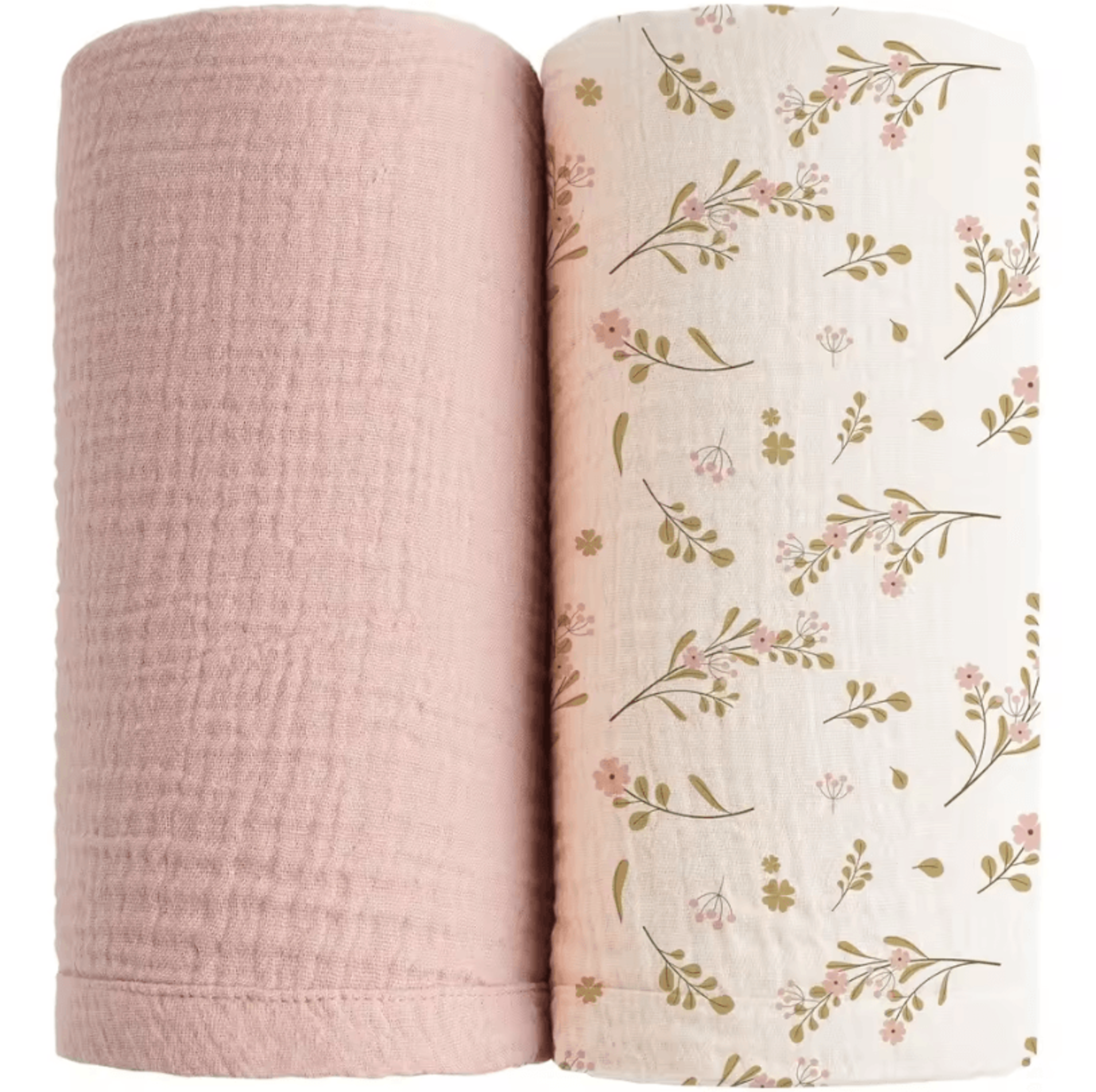 2Pack Soft Cotton Muslin Baby Swaddle Blankets For Newborn Comfort 5