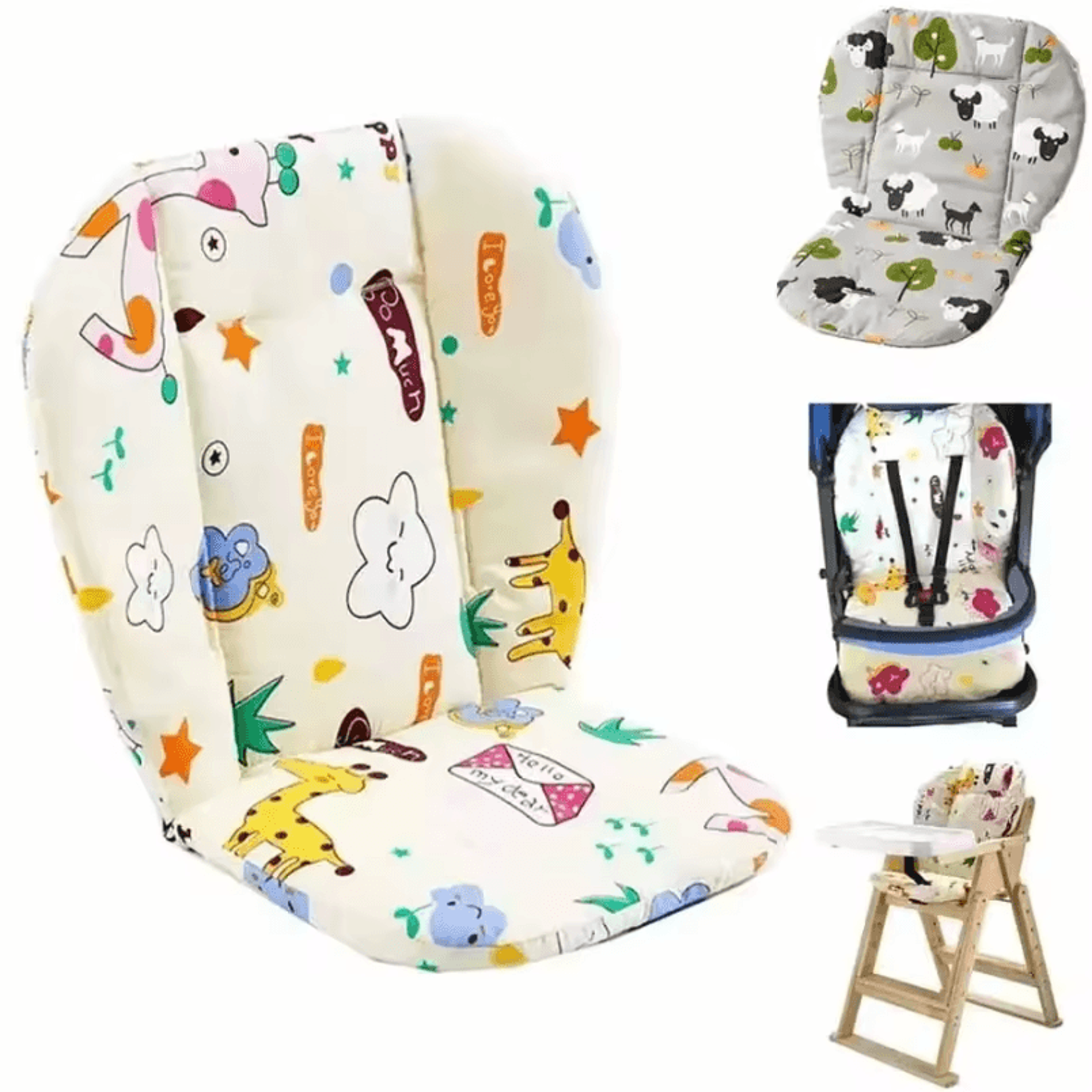Soft Cotton Baby Seat Cushion With Cute Cartoon Design For AllDay Comfort 0