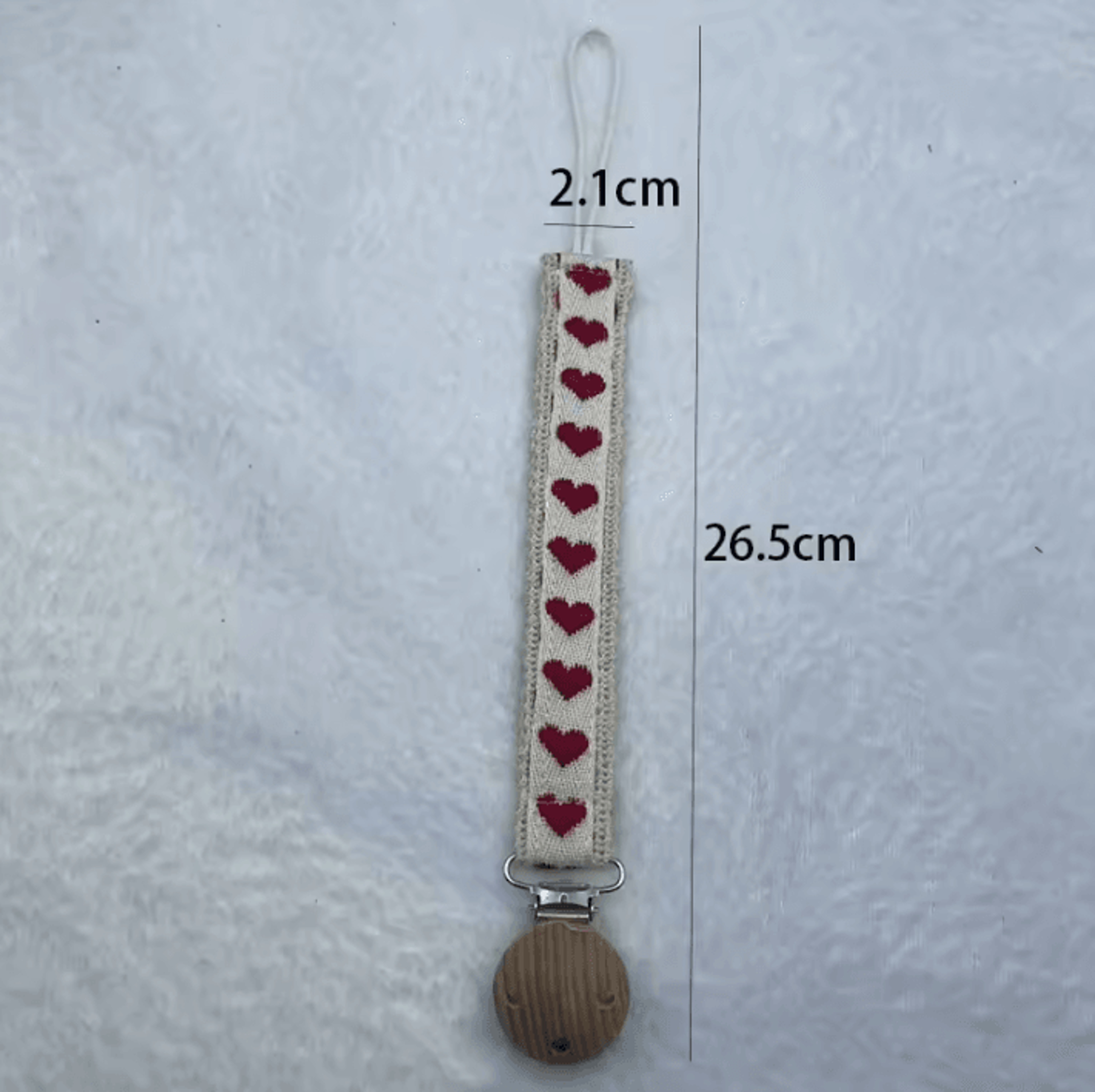 Wooden Flower Baby Pacifier Clip Chain With Embroidered Design 5