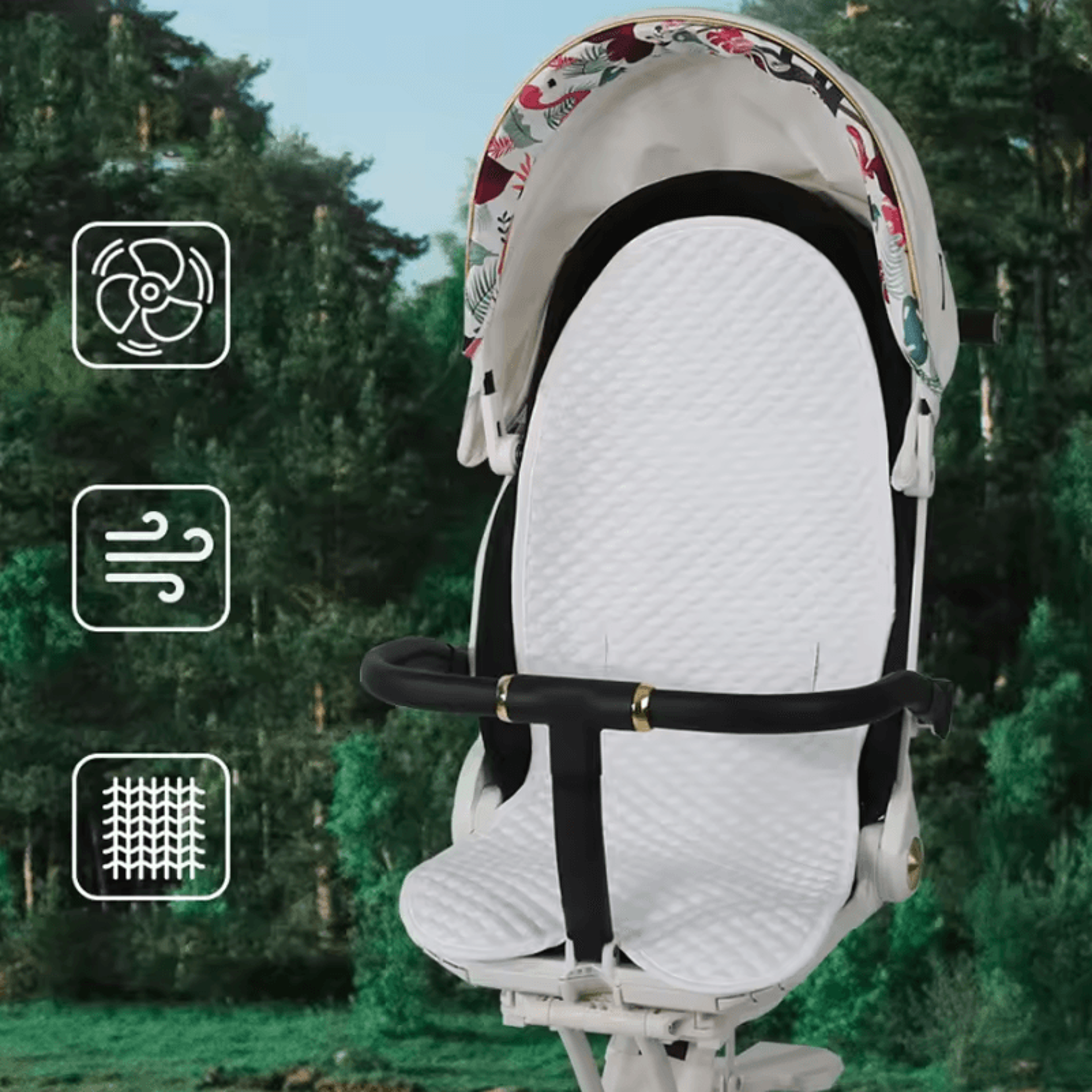 Breathable Baby Stroller Cooling Pad With Soft Cotton  Mesh Comfort 1