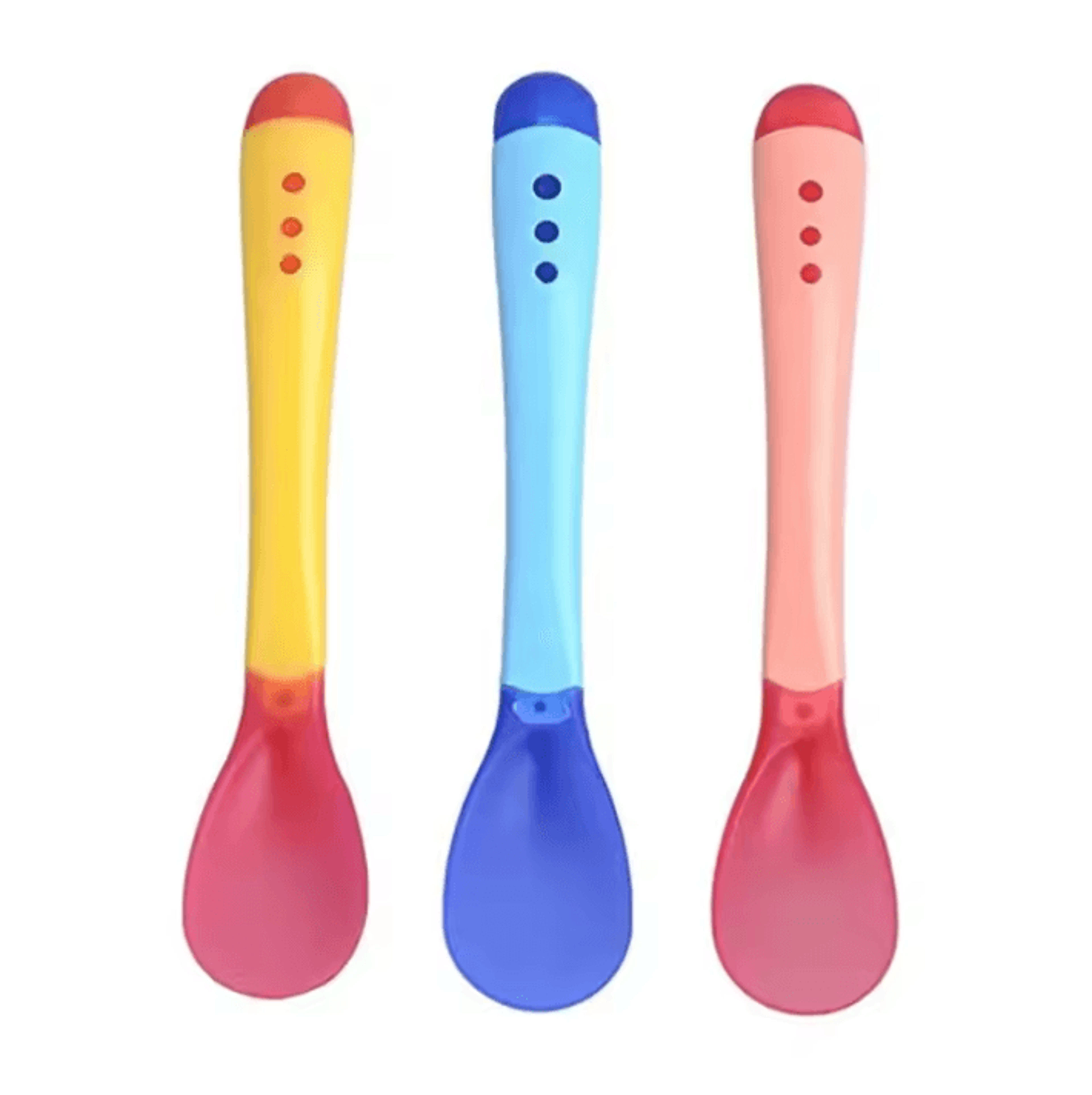 2in1 Temperature Sensing Baby Spoon  Fork Set For Safe Feeding 1