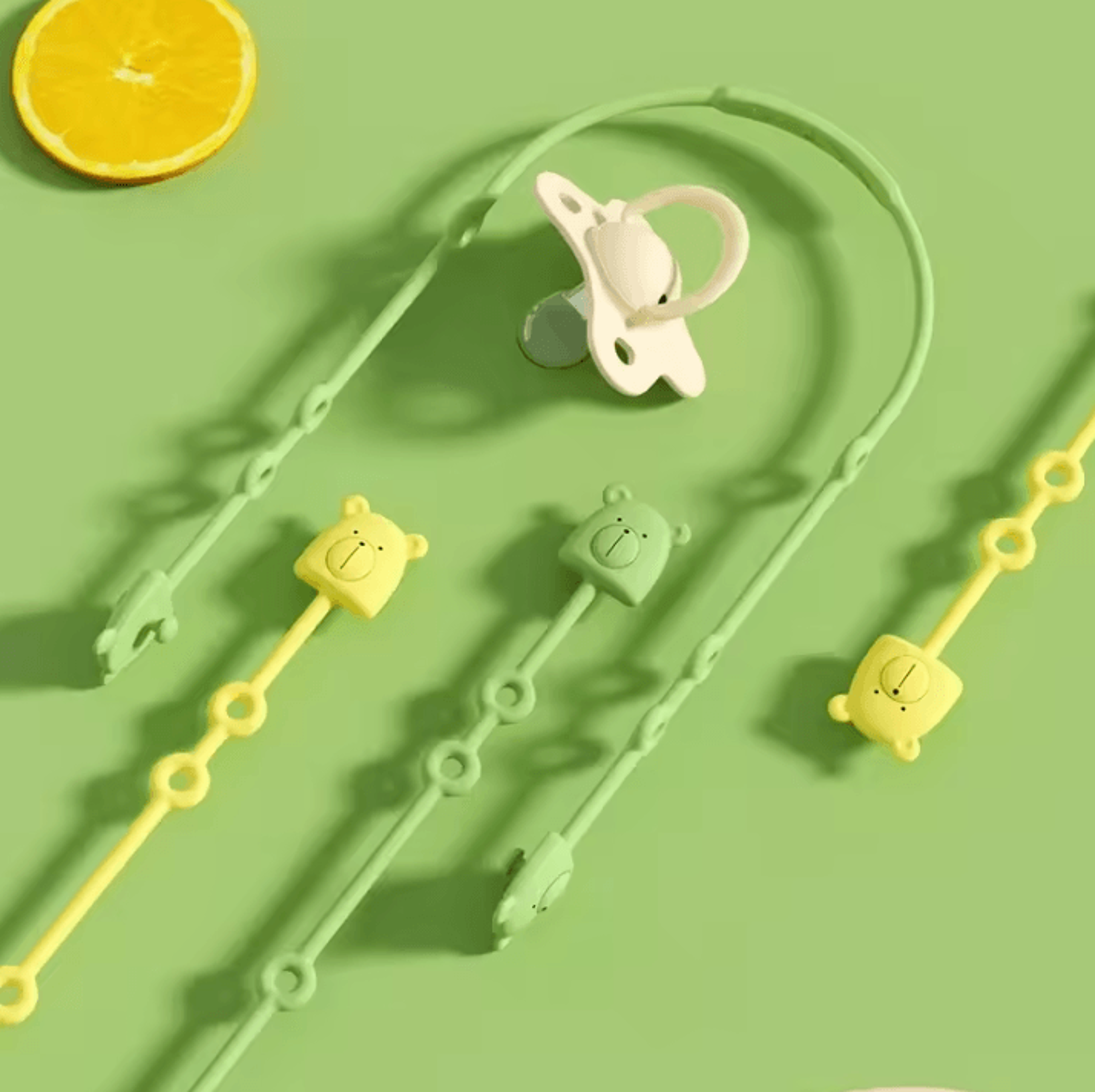 Adjustable Bear Silicone Pacifier Clip Chain For Secure  Safe Baby Use 1