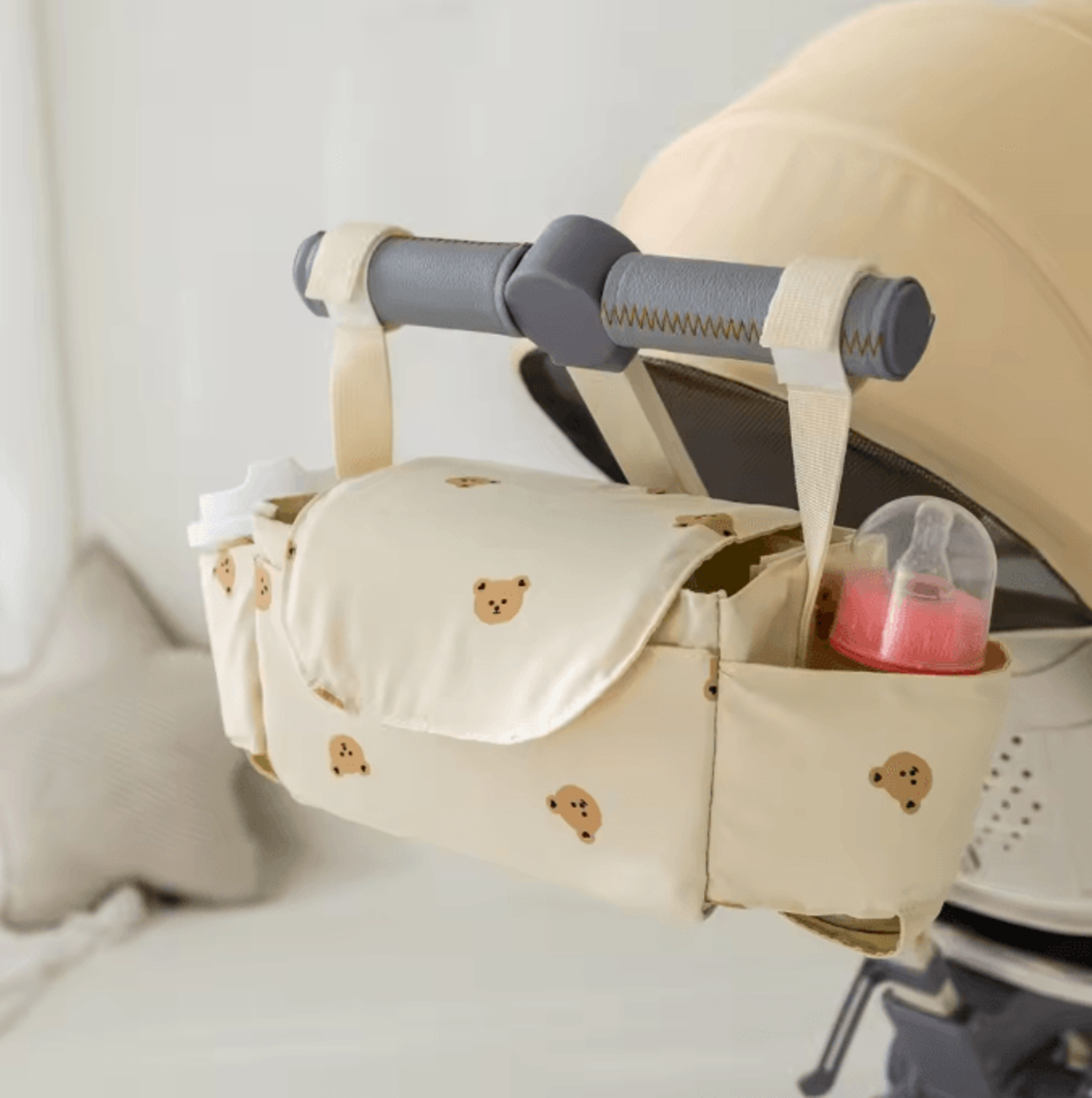 Universal Baby Stroller Organizer Bag With Cup Holders  Smart Storage 8