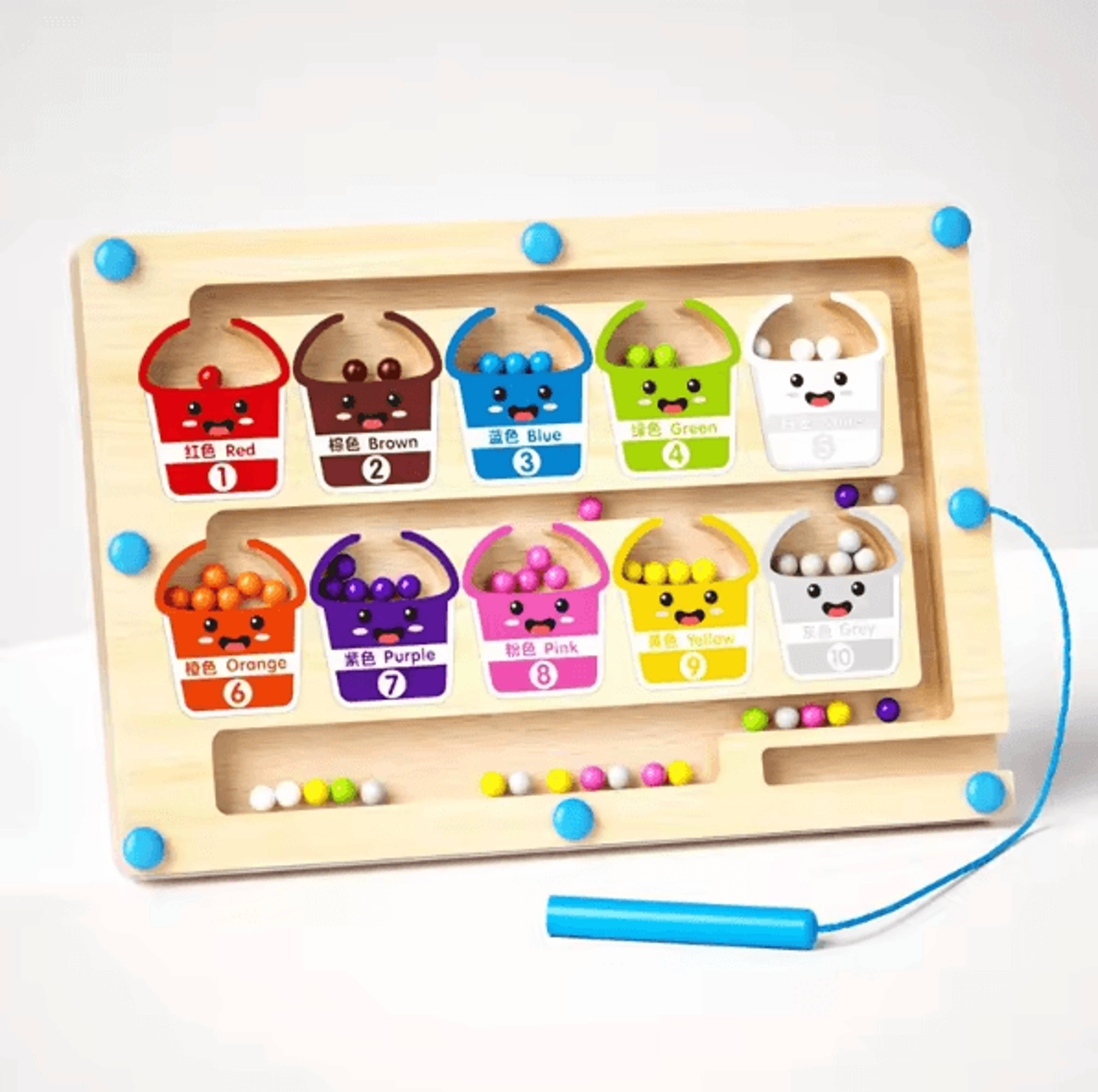 Montessori Magnetic Maze Board For Color Sorting  Fine Motor Skills 4