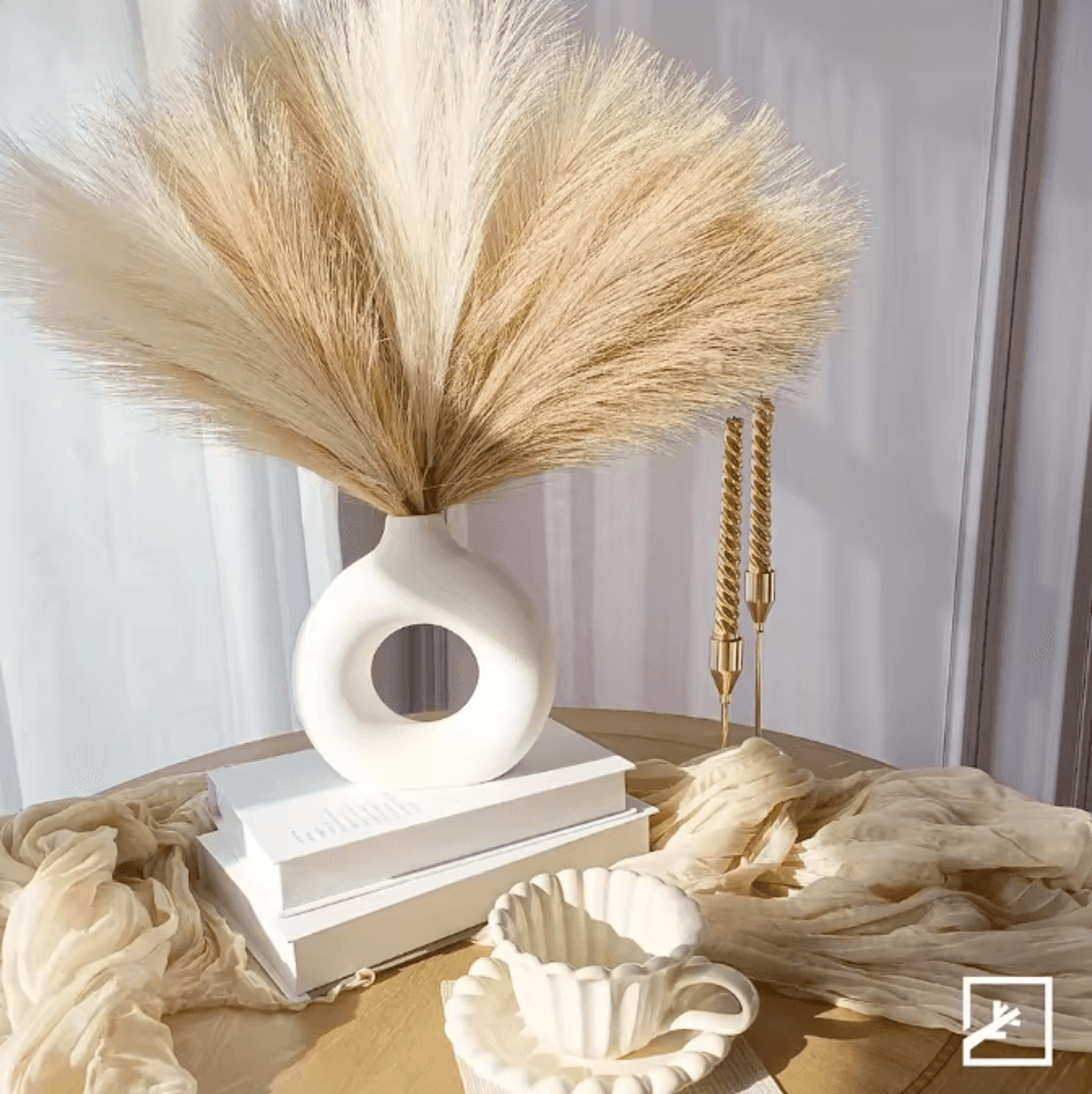 Boho Artificial Pampas Grass Decor Set For Elegant Home  Event Styling 0