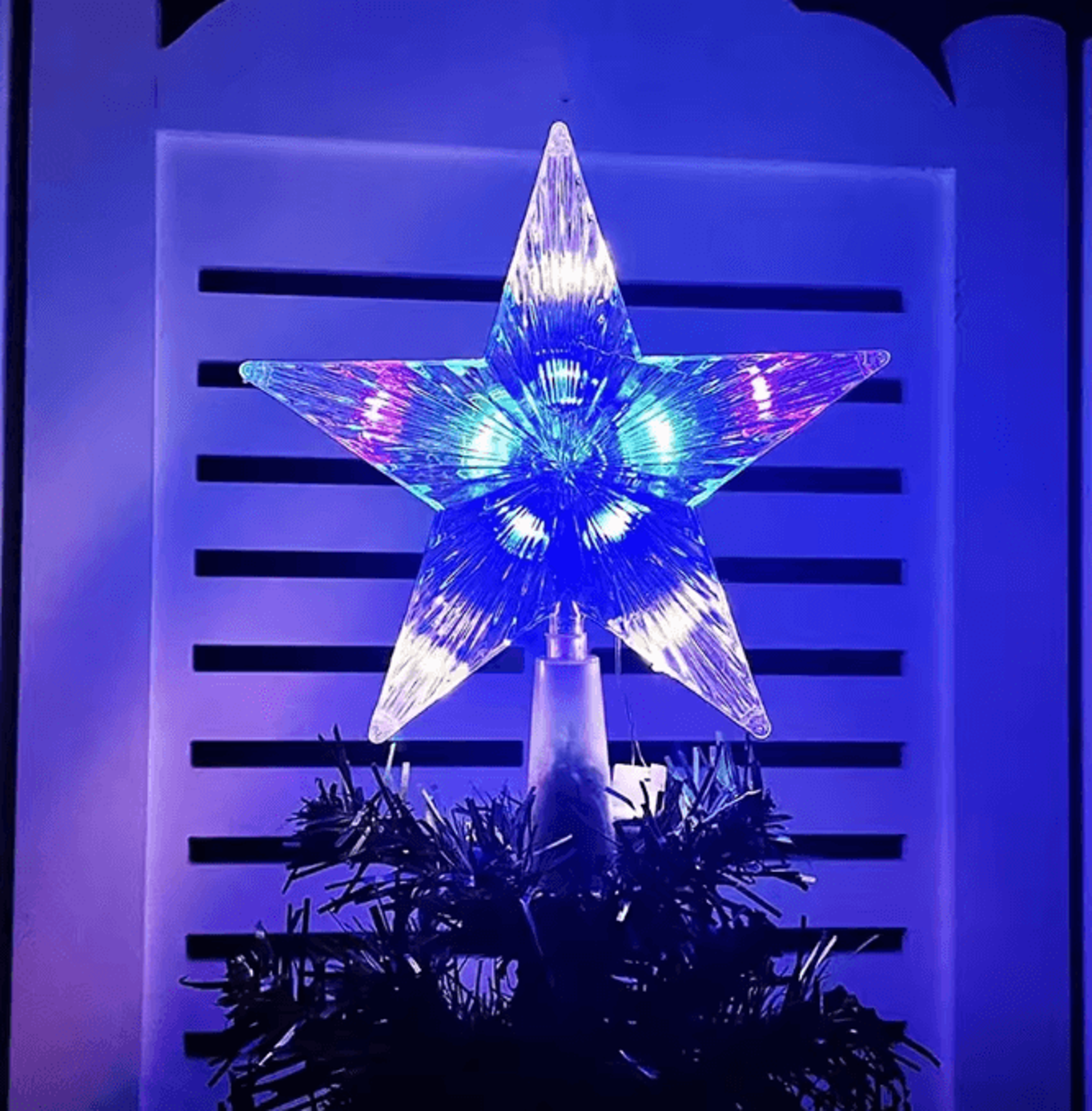 LED Christmas Tree Topper Star With Glowing Light Effect 2