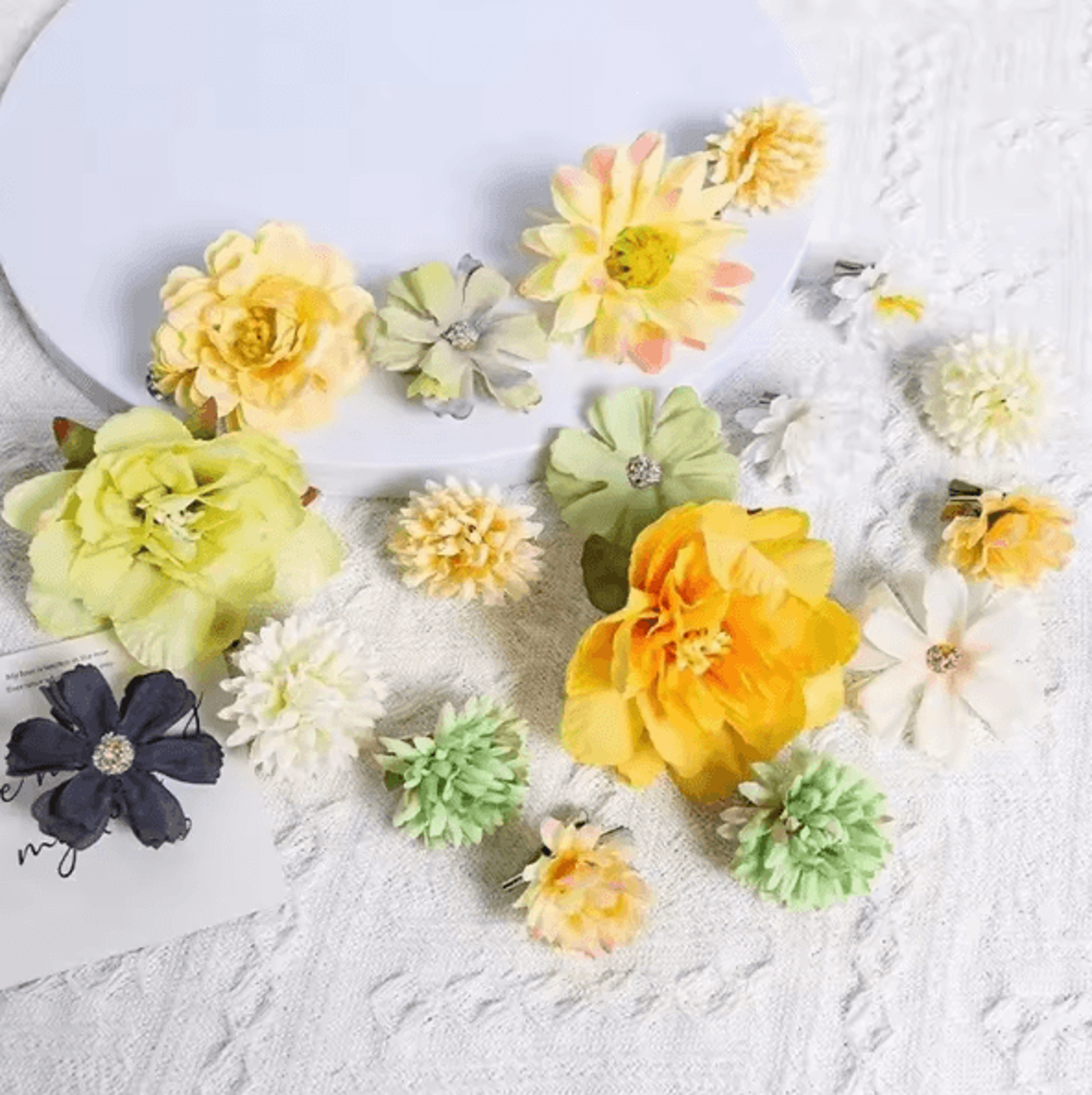 Mixed Artificial Silk Rose Flower Set For DIY Bouquets  Decor 9