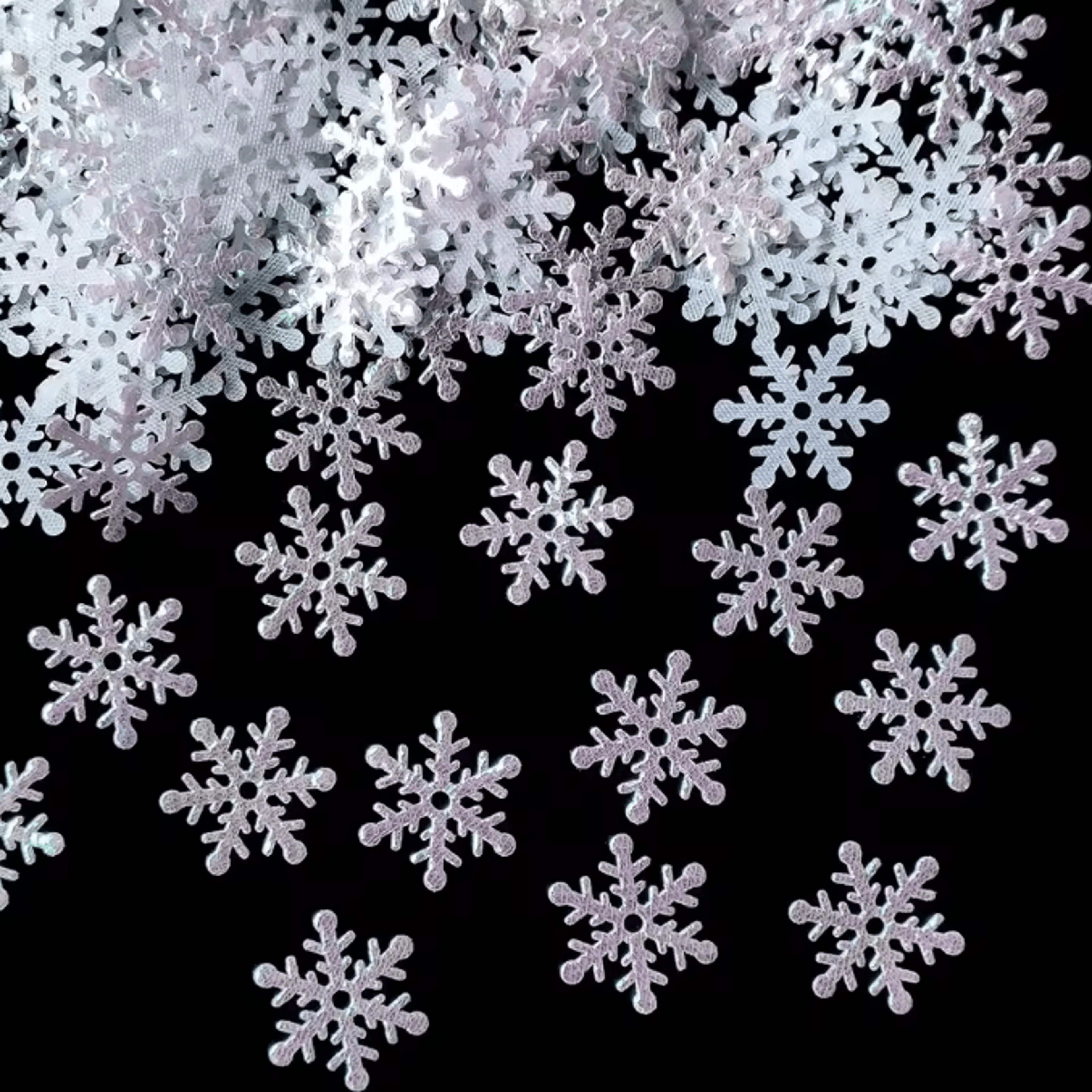 Product Name Sparkling Christmas Snowflake Confetti Set  300pcs Winter Party  Table Decorations 2