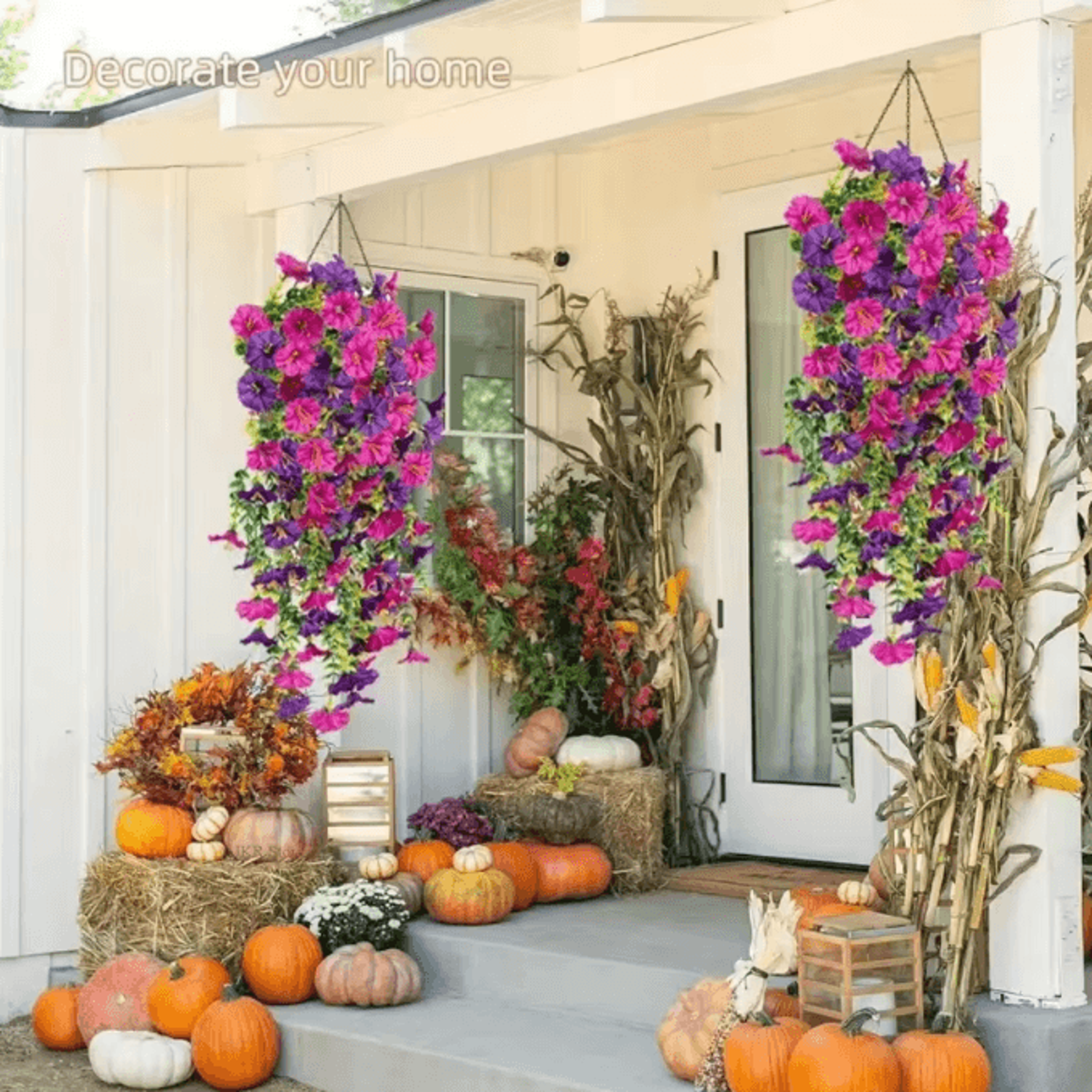Realistic UVResistant Artificial Hanging Flower Vines  Elegant Faux Plants For Home  Event Decor 3