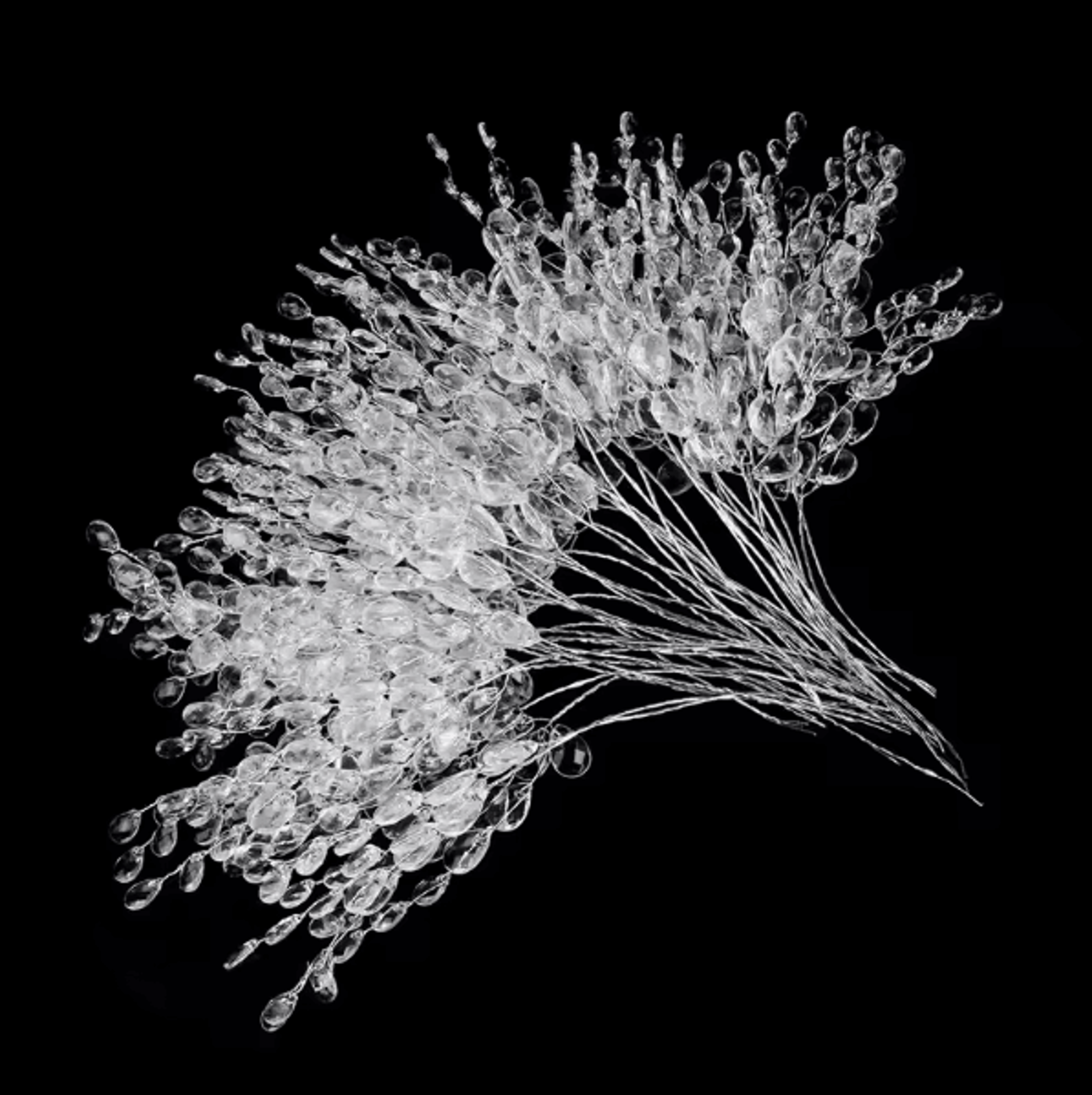 Crystal Acrylic Water Droplet Stems  Elegant DIY Bouquet  Wedding Decor Accessories 3