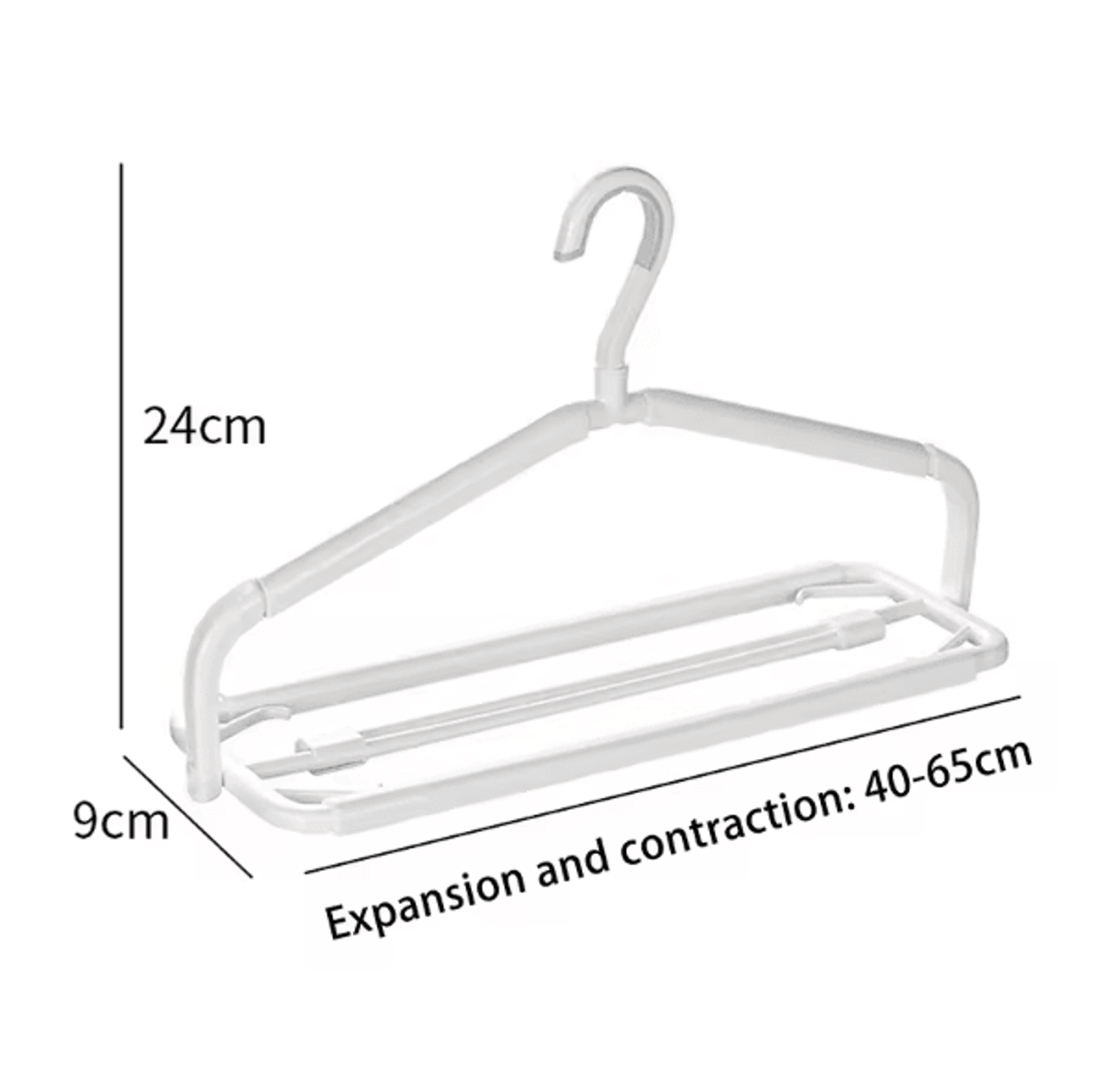 Scalable Space Saving Clothes Hanger With Clips  Adjustable MultiLayer Closet Organizer 5