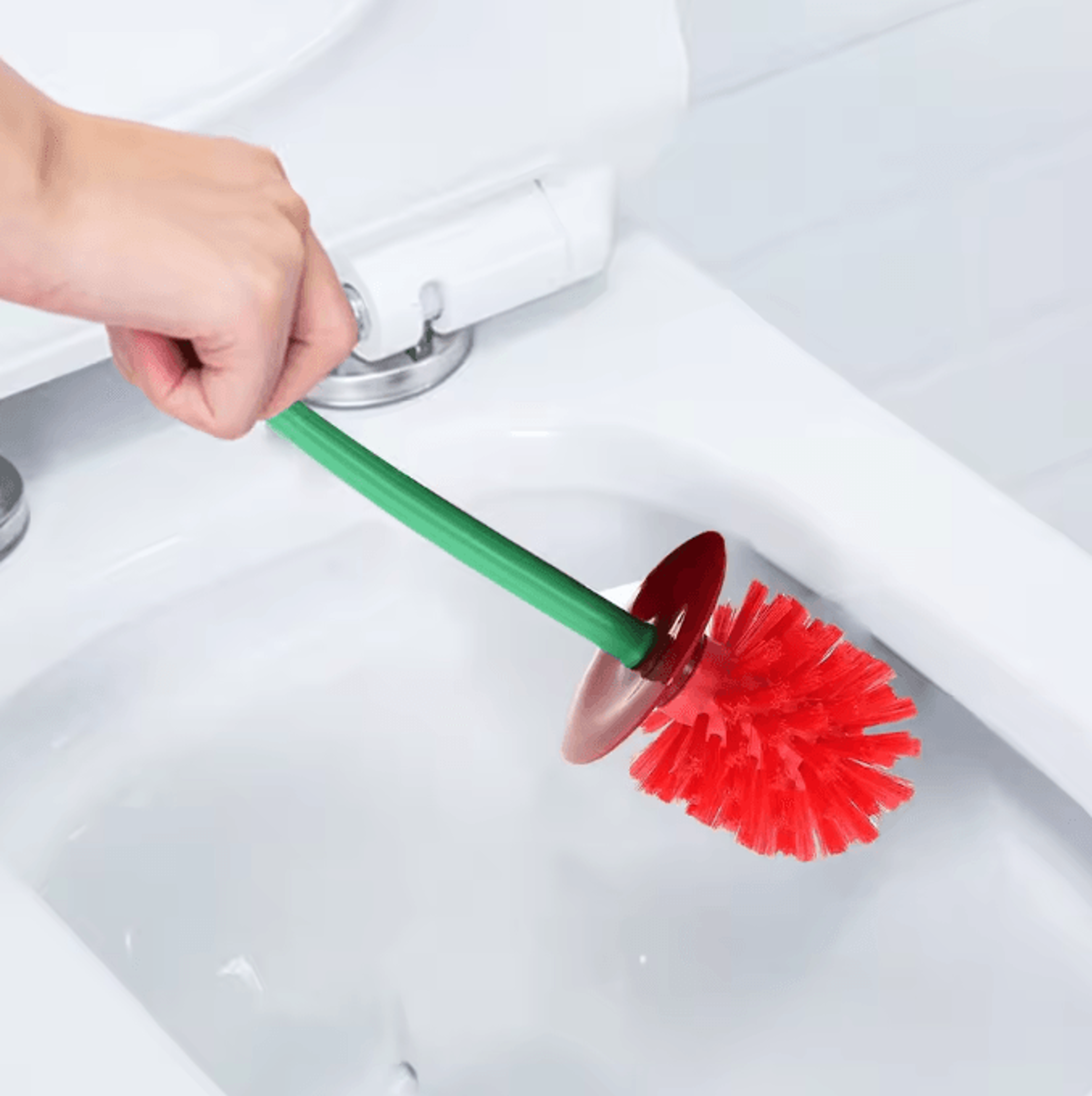 Cute Cherry Toilet Brush Set  Creative Bathroom Cleaning Brush With Holder 3