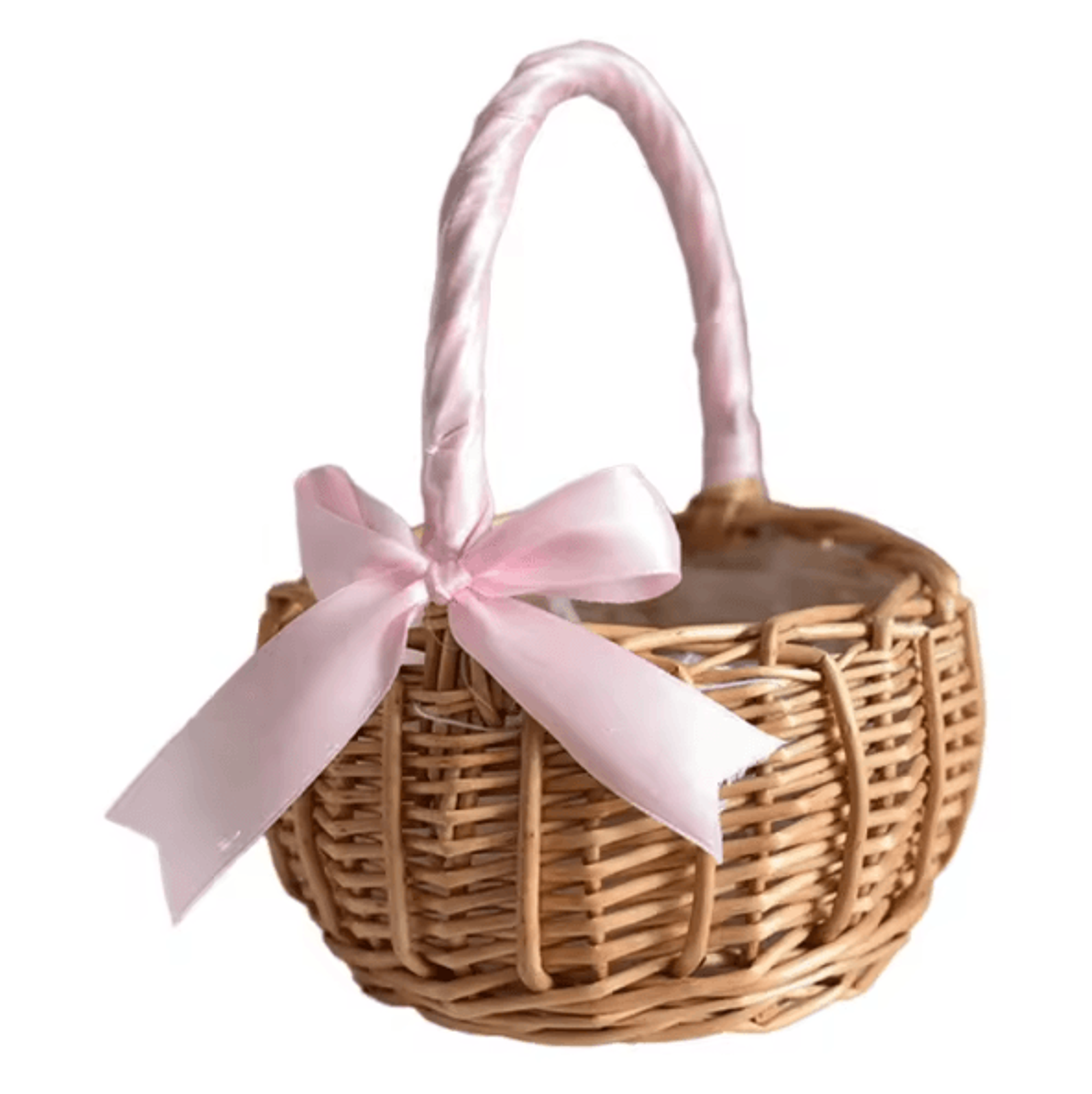 Handwoven Rattan Flower Basket  Rustic Wedding Flower Girl  Decorative Storage Basket 7