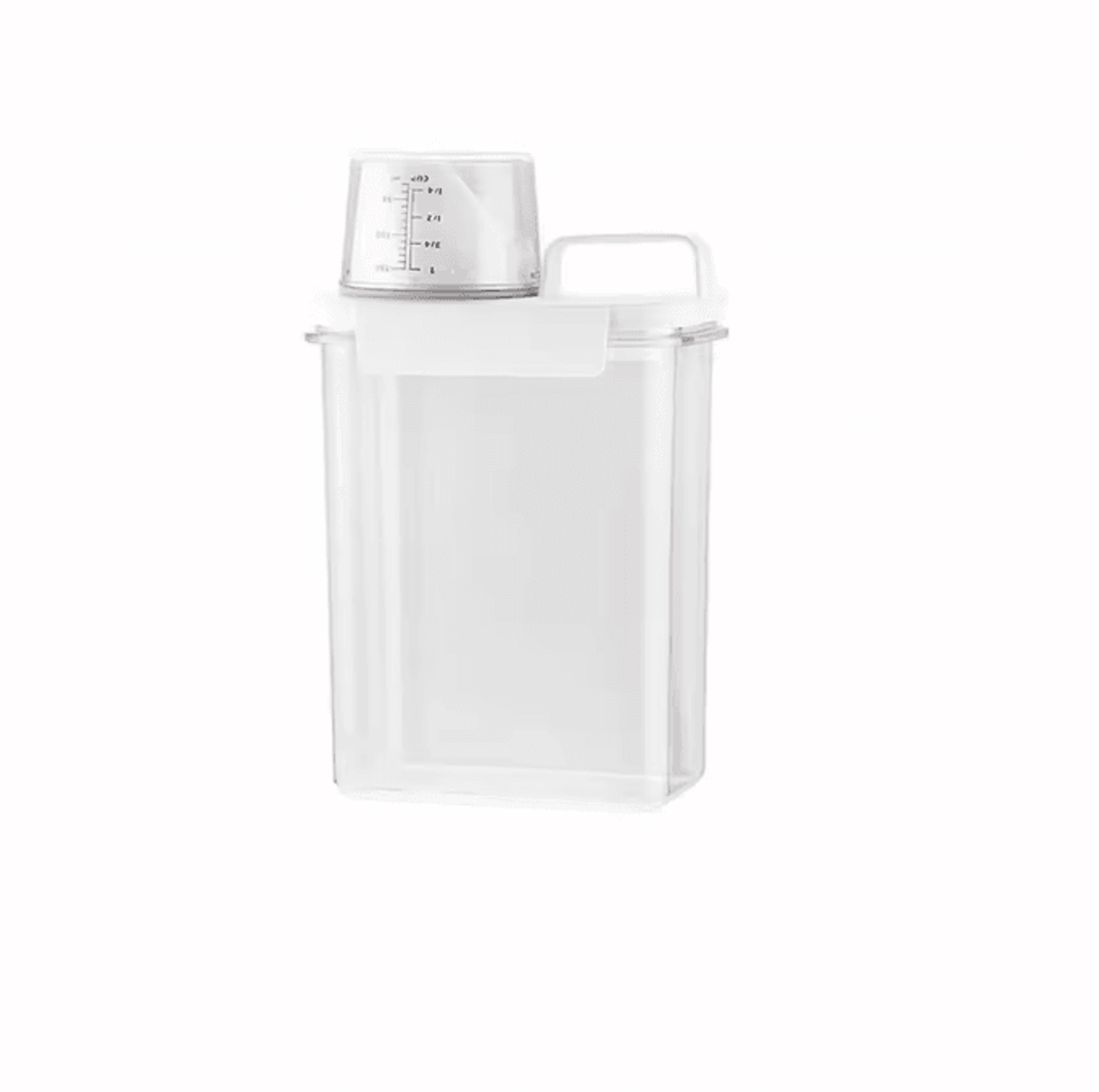 Airtight Laundry Detergent Dispenser  Clear Powder Storage Container With Pour Spout 5