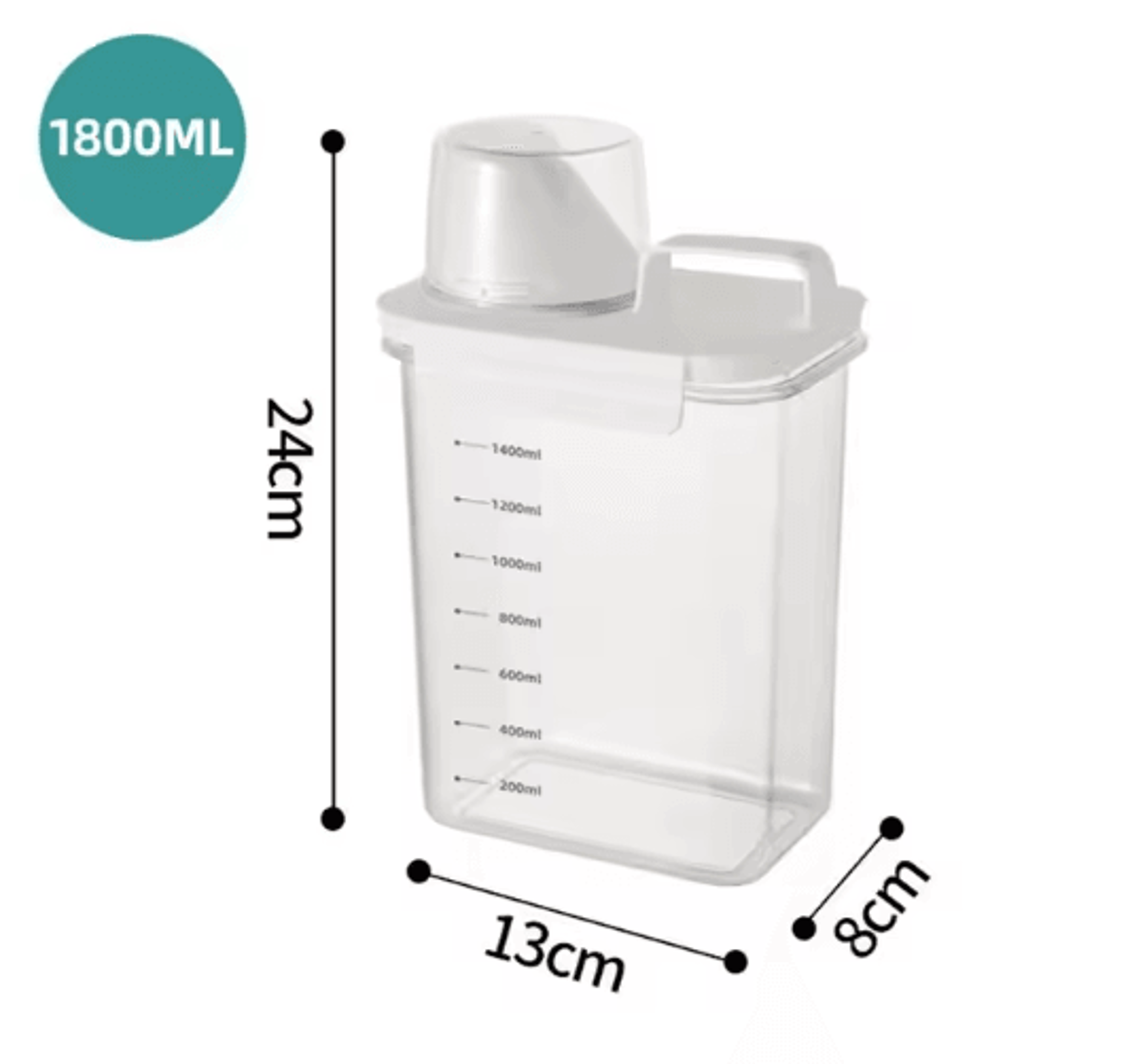 Refillable Laundry Detergent Dispenser With Scale  Clear MultiPurpose Storage Container 5